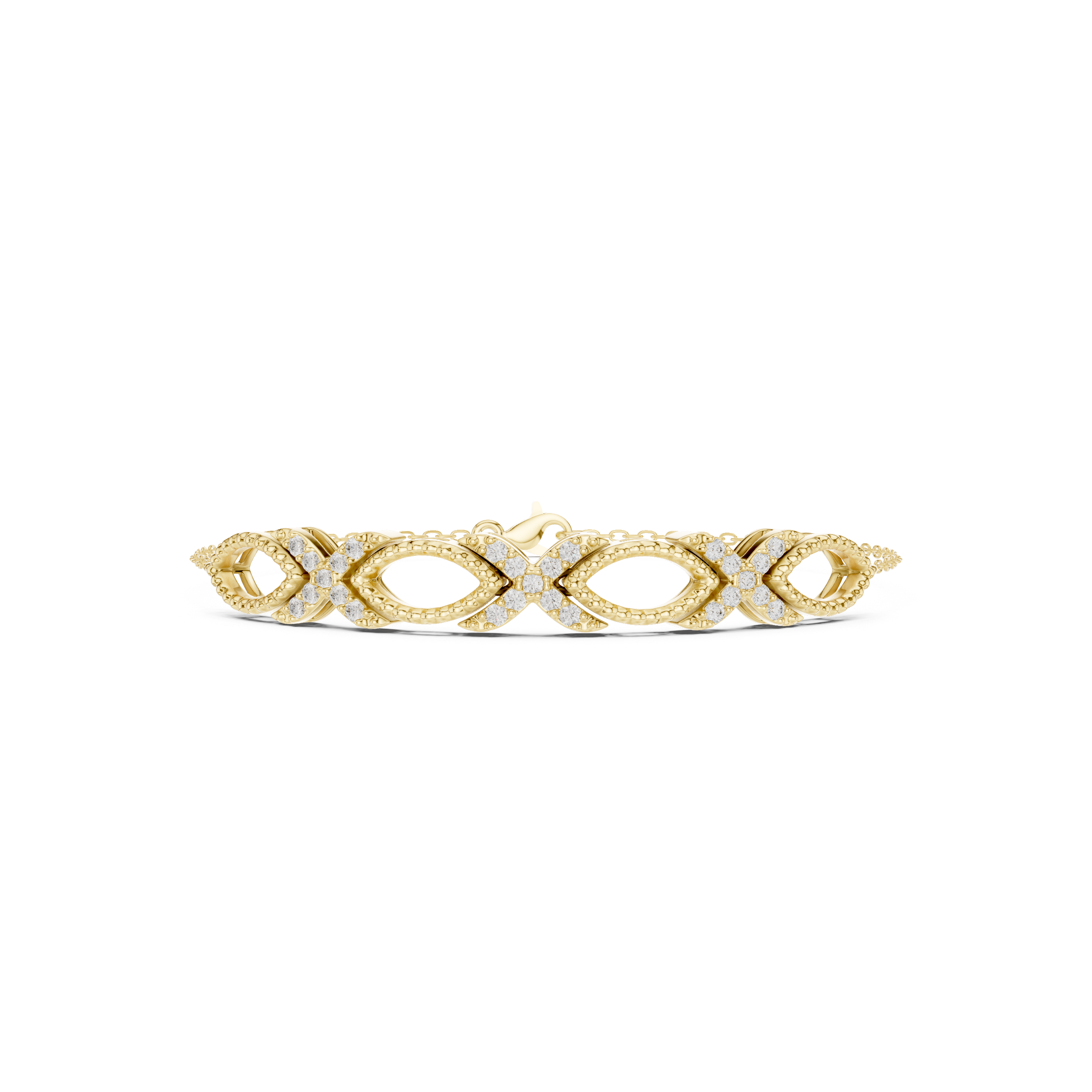 Infinity Oval Diamond Link Bracelet