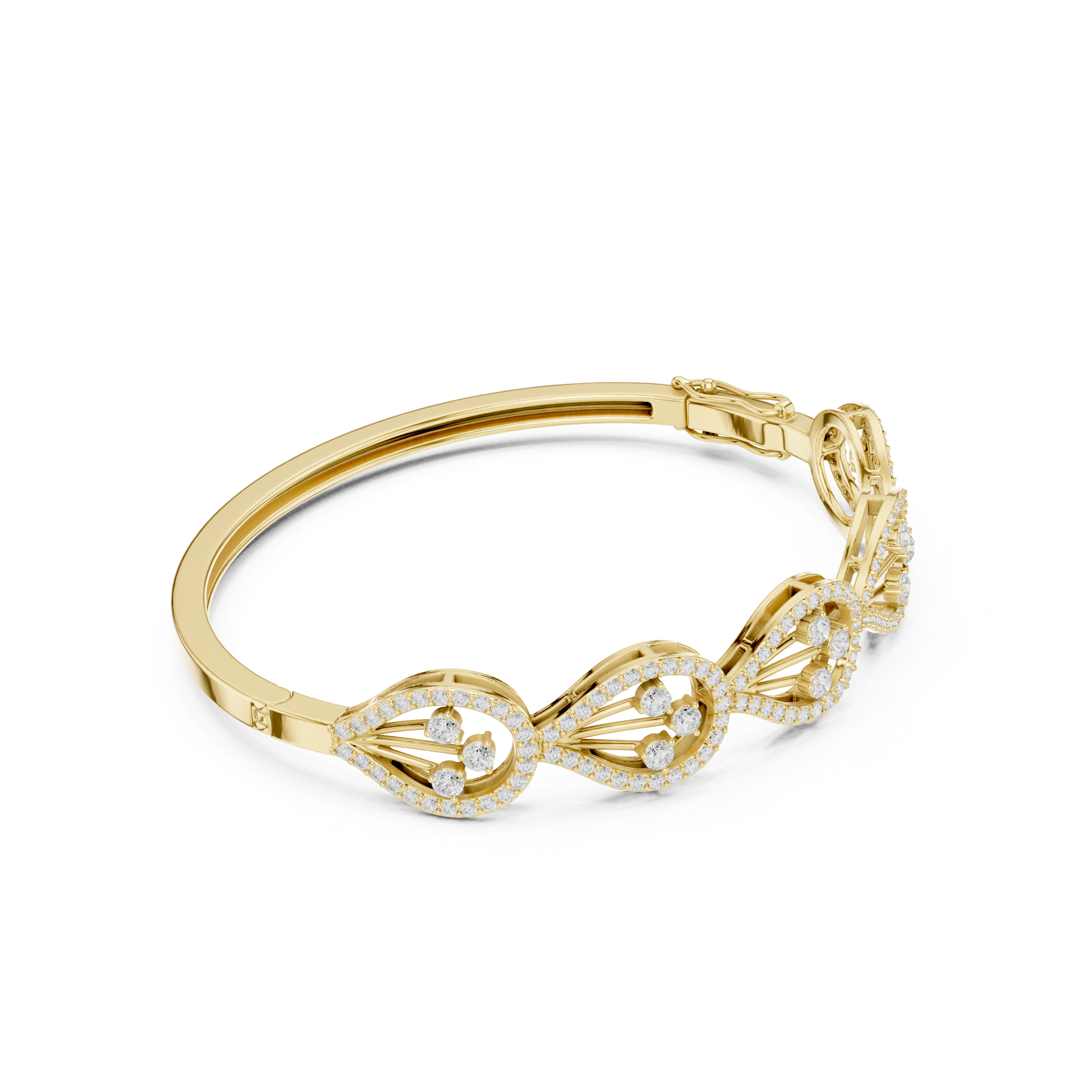 Infinity Halo Diamond Bangle Bracelet