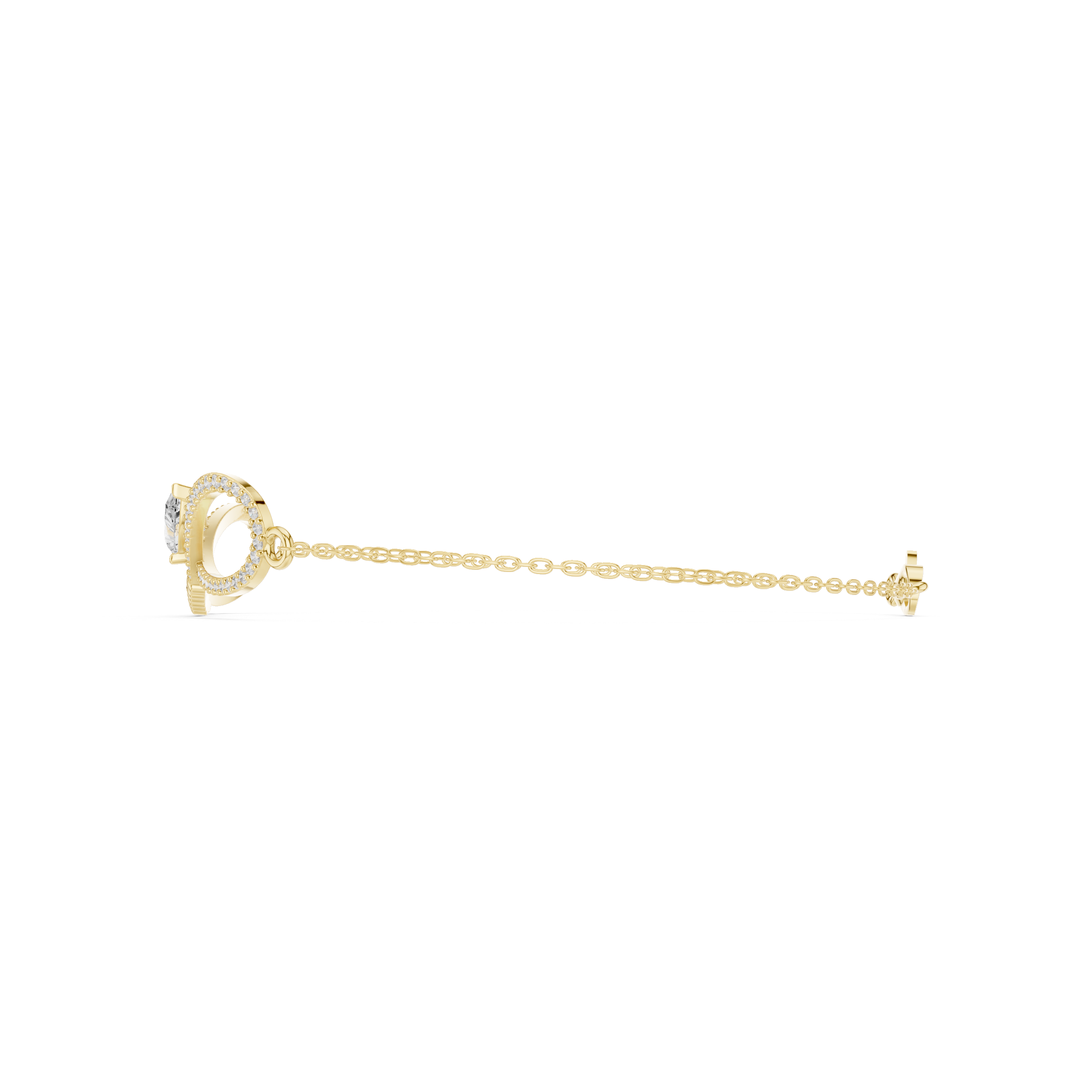 Infinity Diamond Bracelet with Pear Cut Center