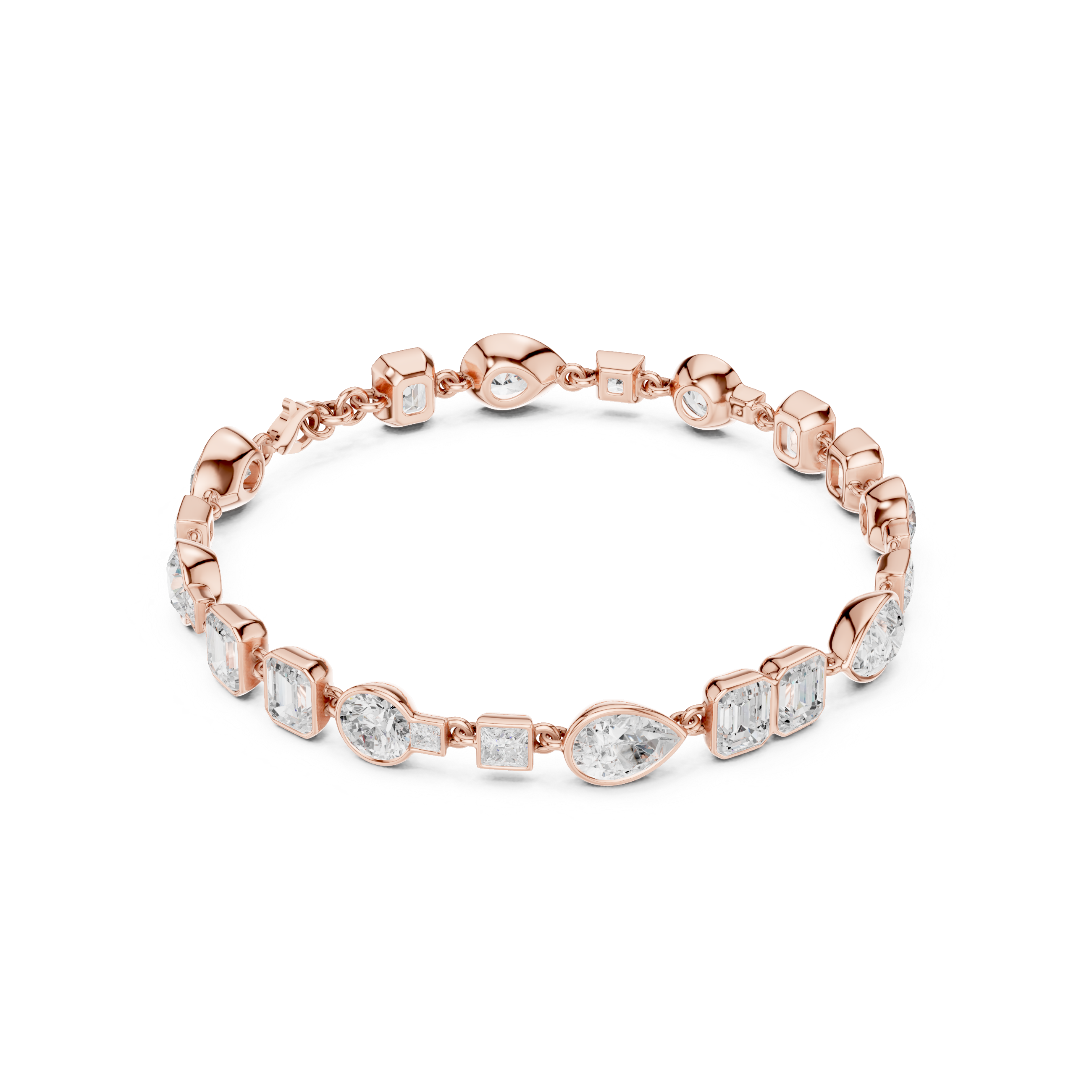 Mixed Shape Diamond Bracelet – Modern Harmony Design