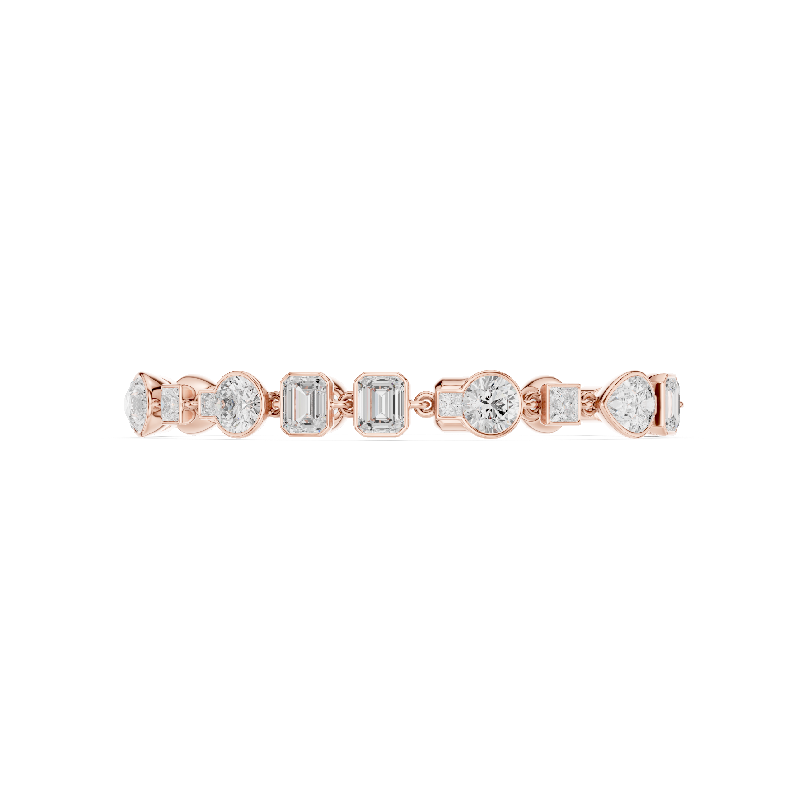 Mixed Shape Diamond Bracelet – Modern Harmony Design