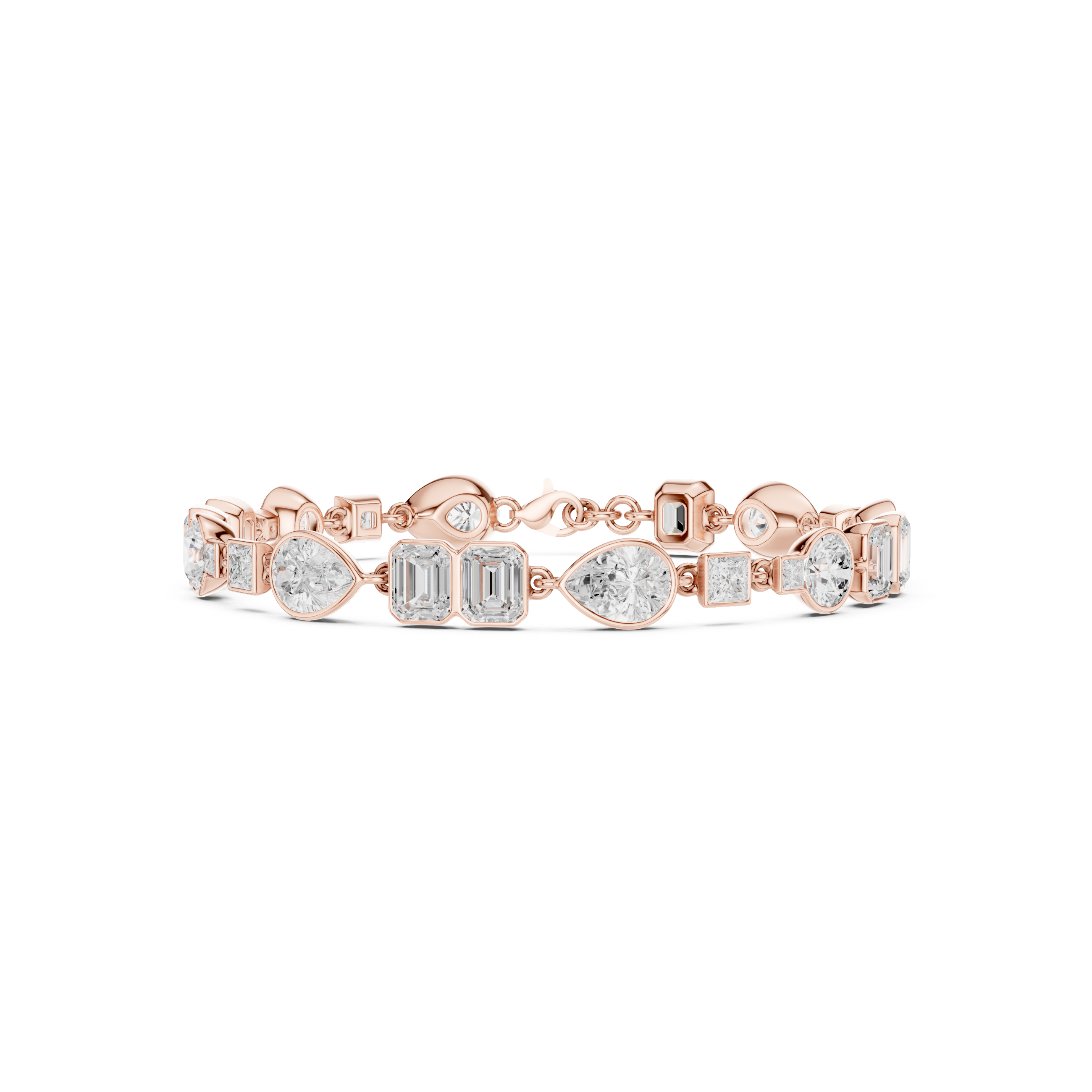 Mixed Shape Diamond Bracelet – Modern Harmony Design