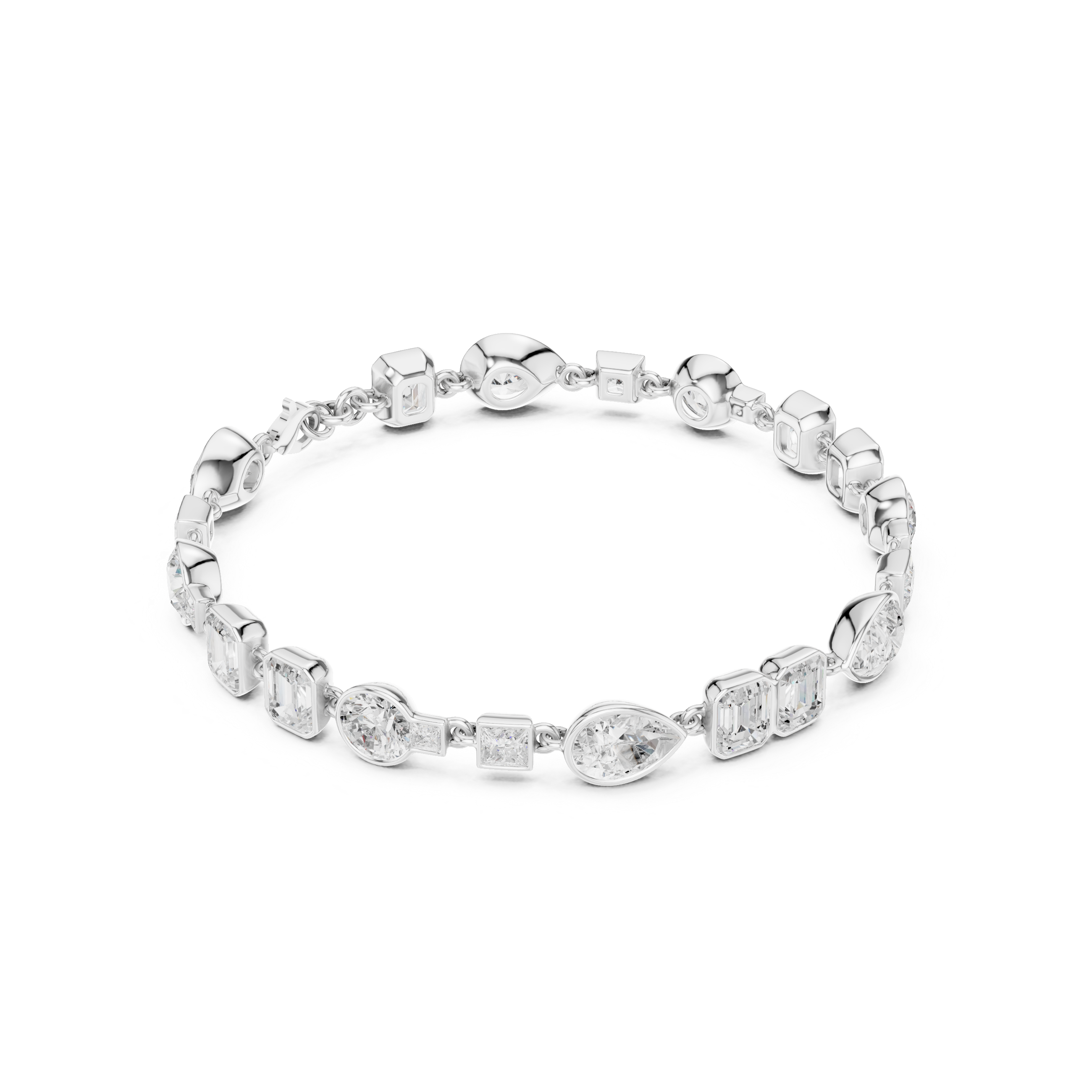Mixed Shape Diamond Bracelet – Modern Harmony Design