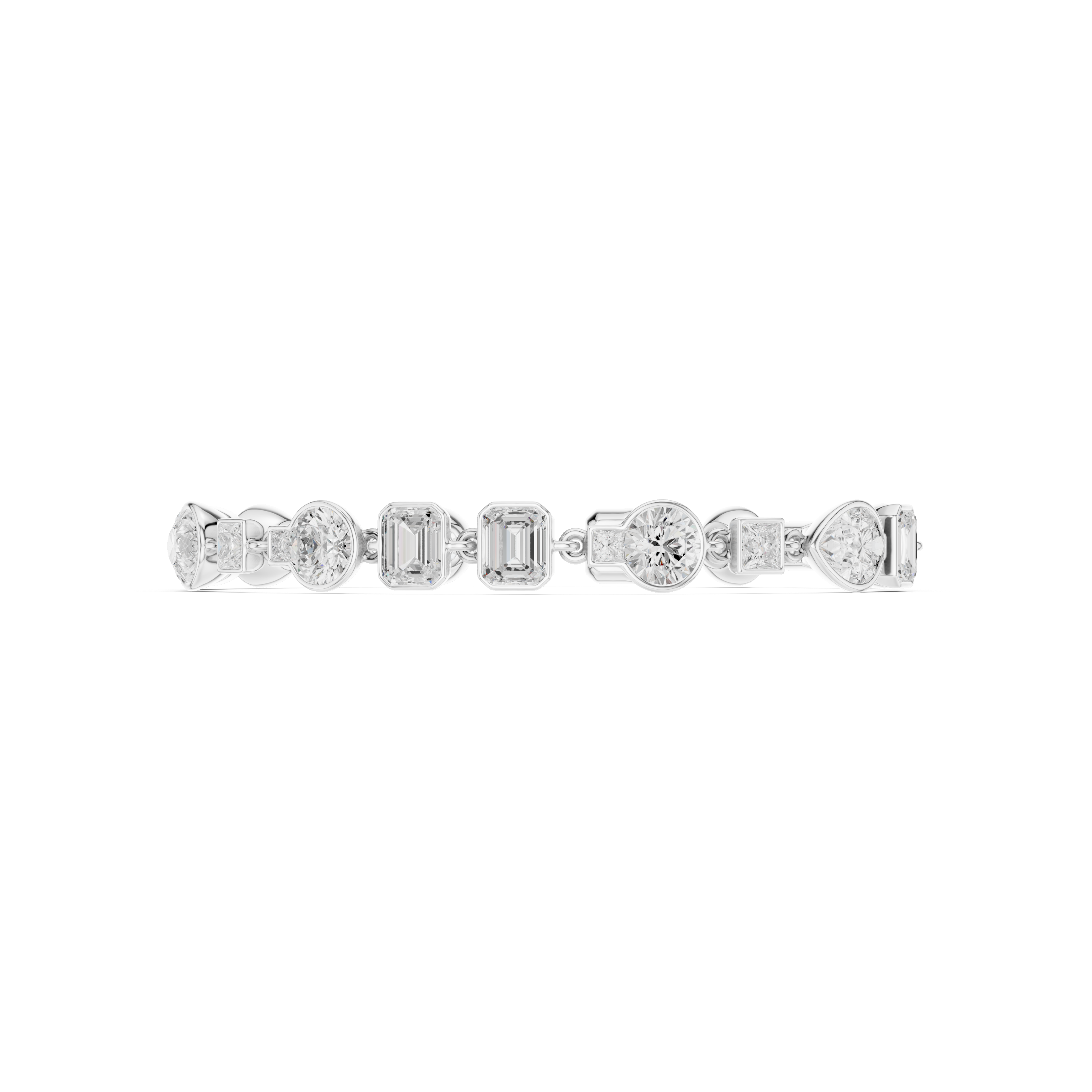 Mixed Shape Diamond Bracelet – Modern Harmony Design