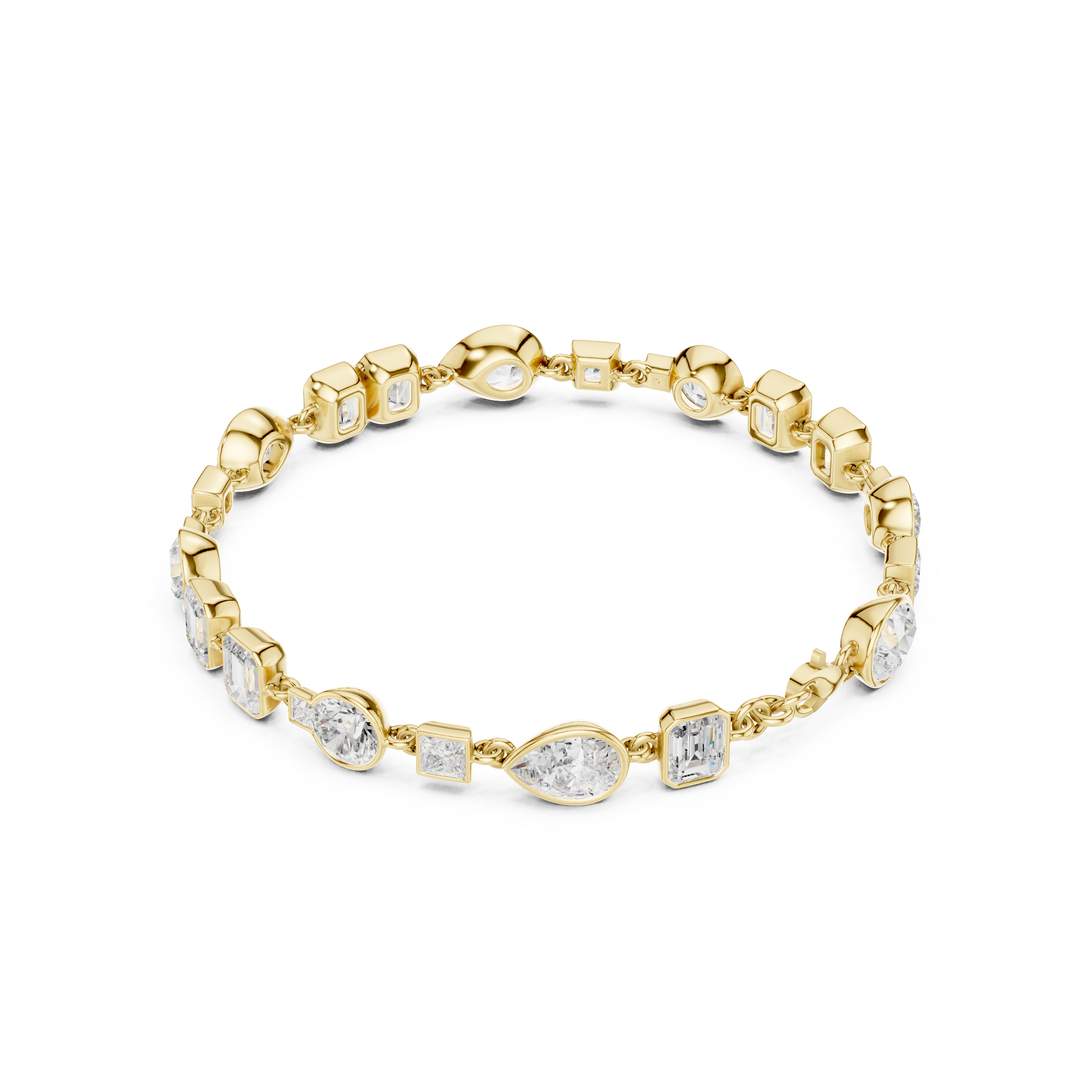 Mixed Shape Diamond Bracelet – Modern Harmony Design