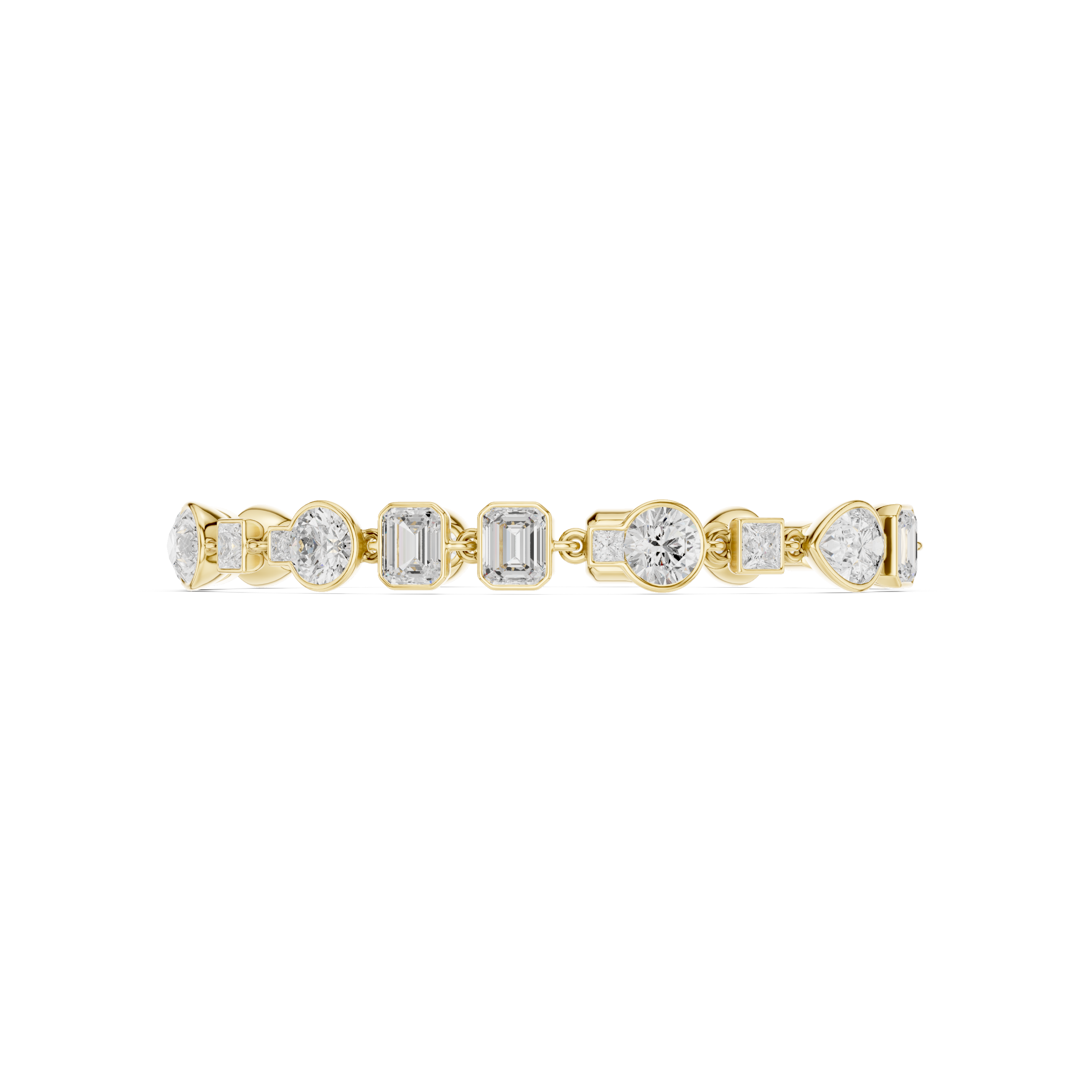 Mixed Shape Diamond Bracelet – Modern Harmony Design