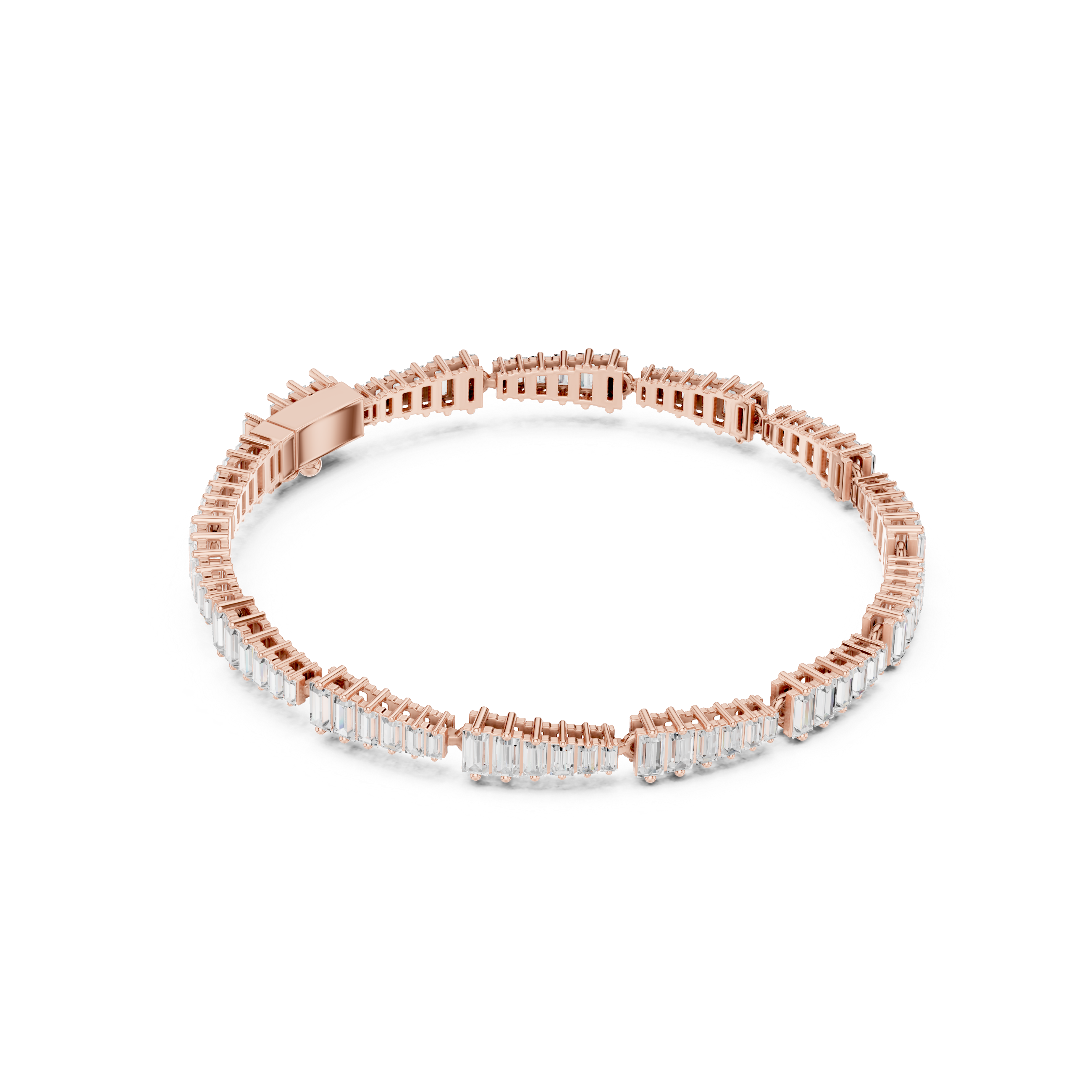 Baguette Diamond Tennis Bracelet – Modern Linear Elegance