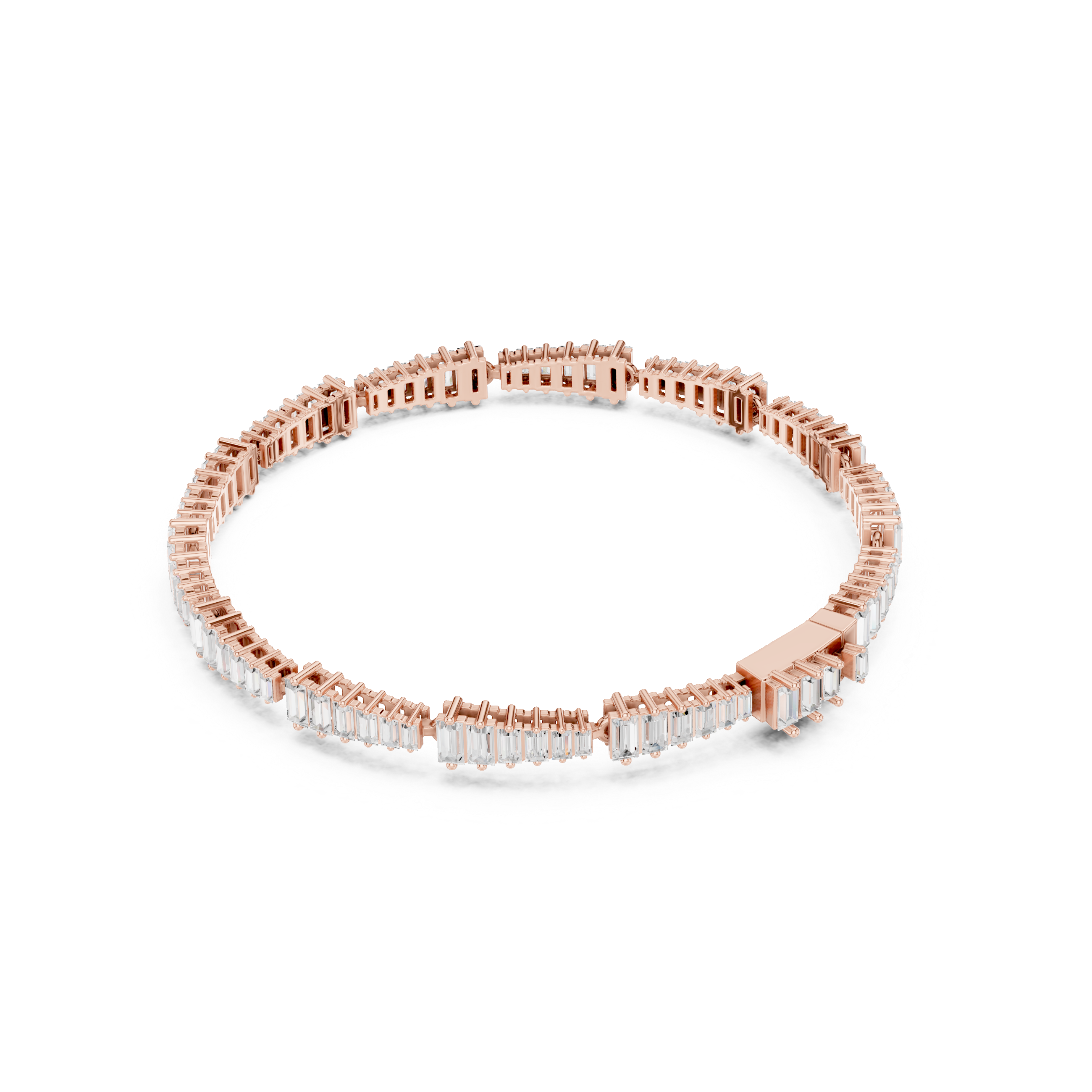 Baguette Diamond Tennis Bracelet – Modern Linear Elegance