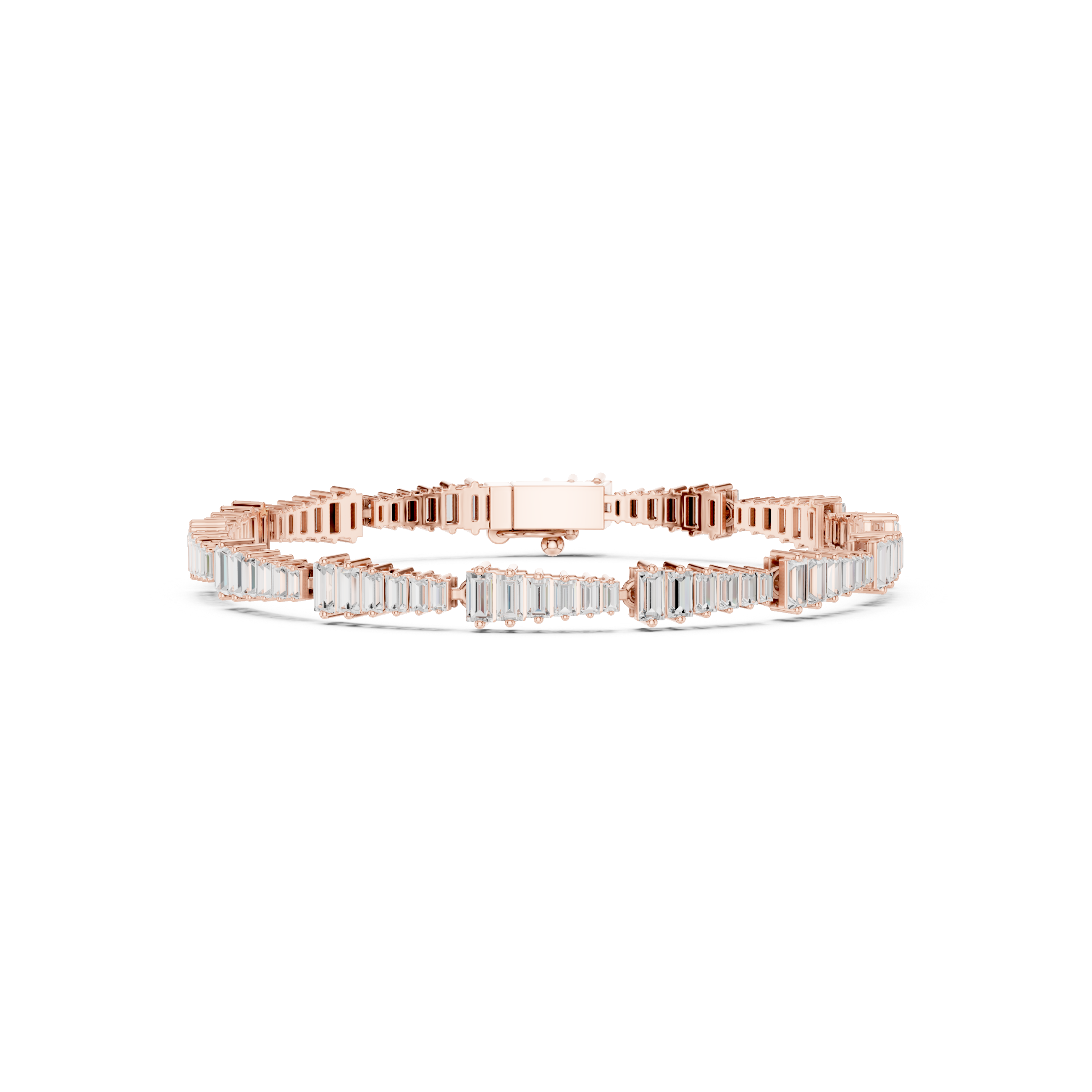 Baguette Diamond Tennis Bracelet – Modern Linear Elegance