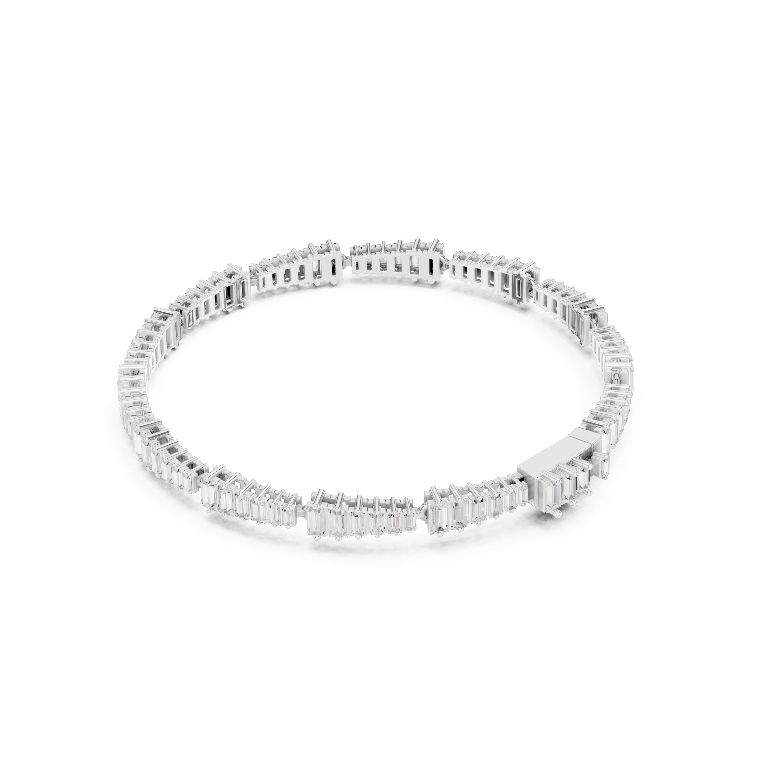 Baguette Diamond Tennis Bracelet – Modern Linear Elegance