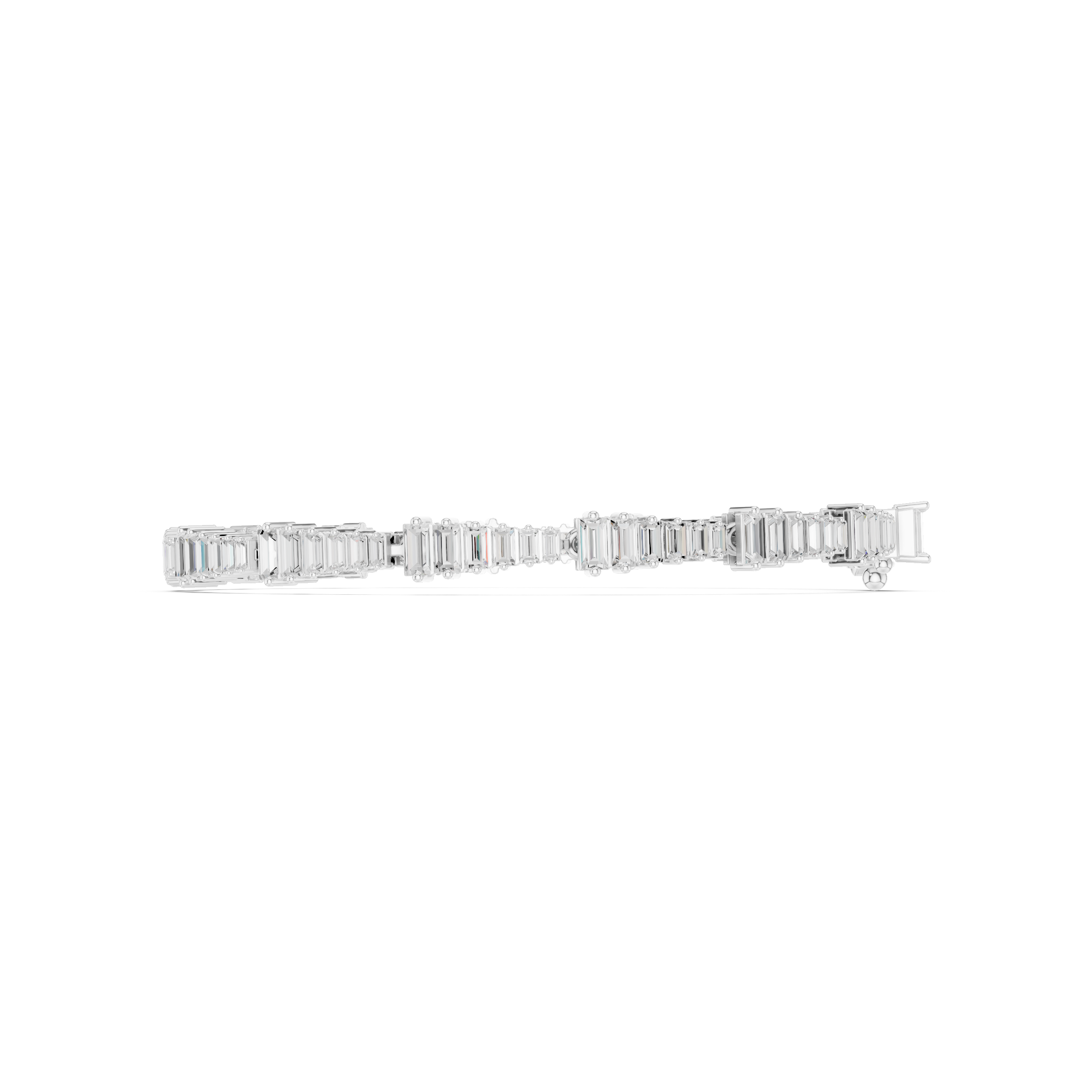 Baguette Diamond Tennis Bracelet – Modern Linear Elegance