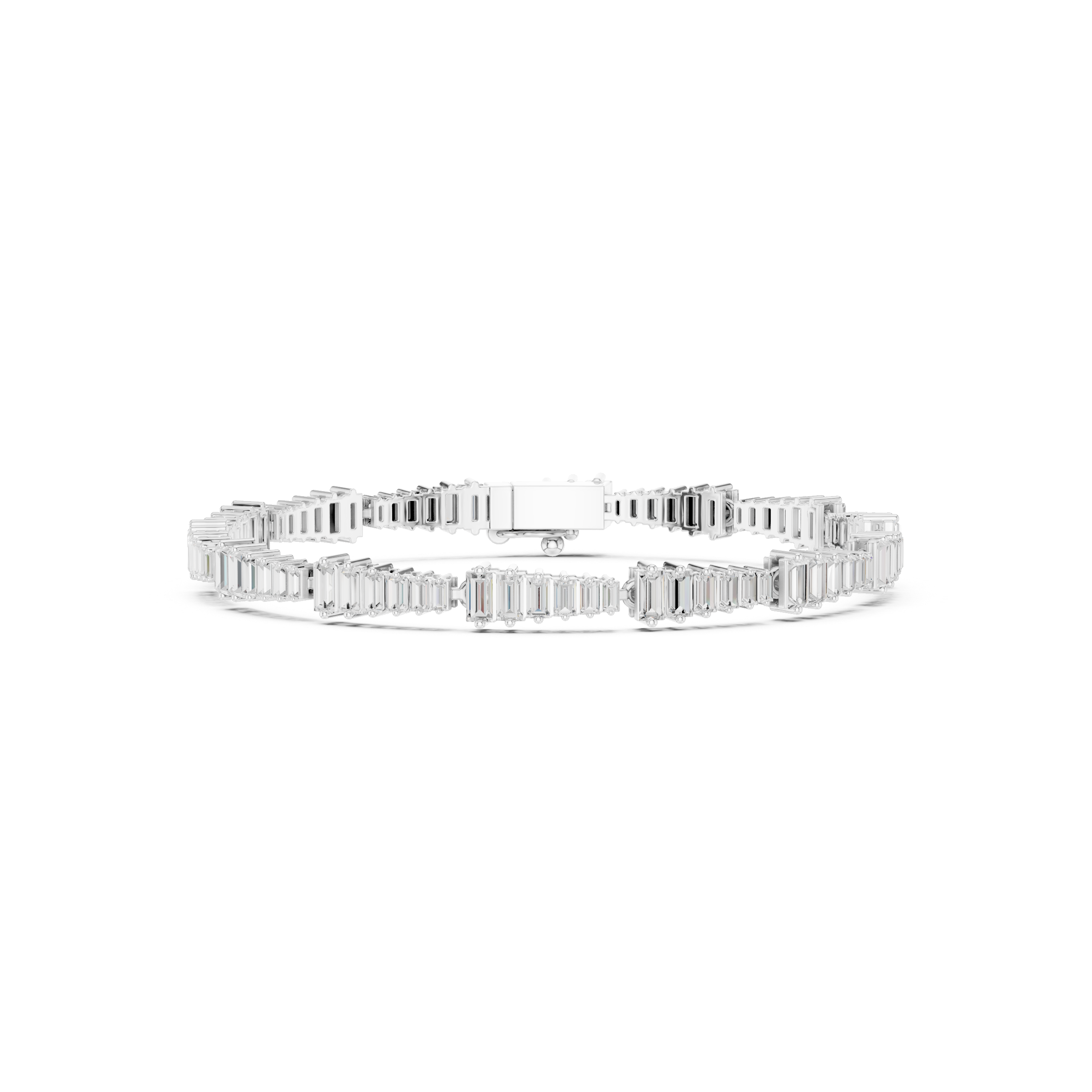 Baguette Diamond Tennis Bracelet – Modern Linear Elegance