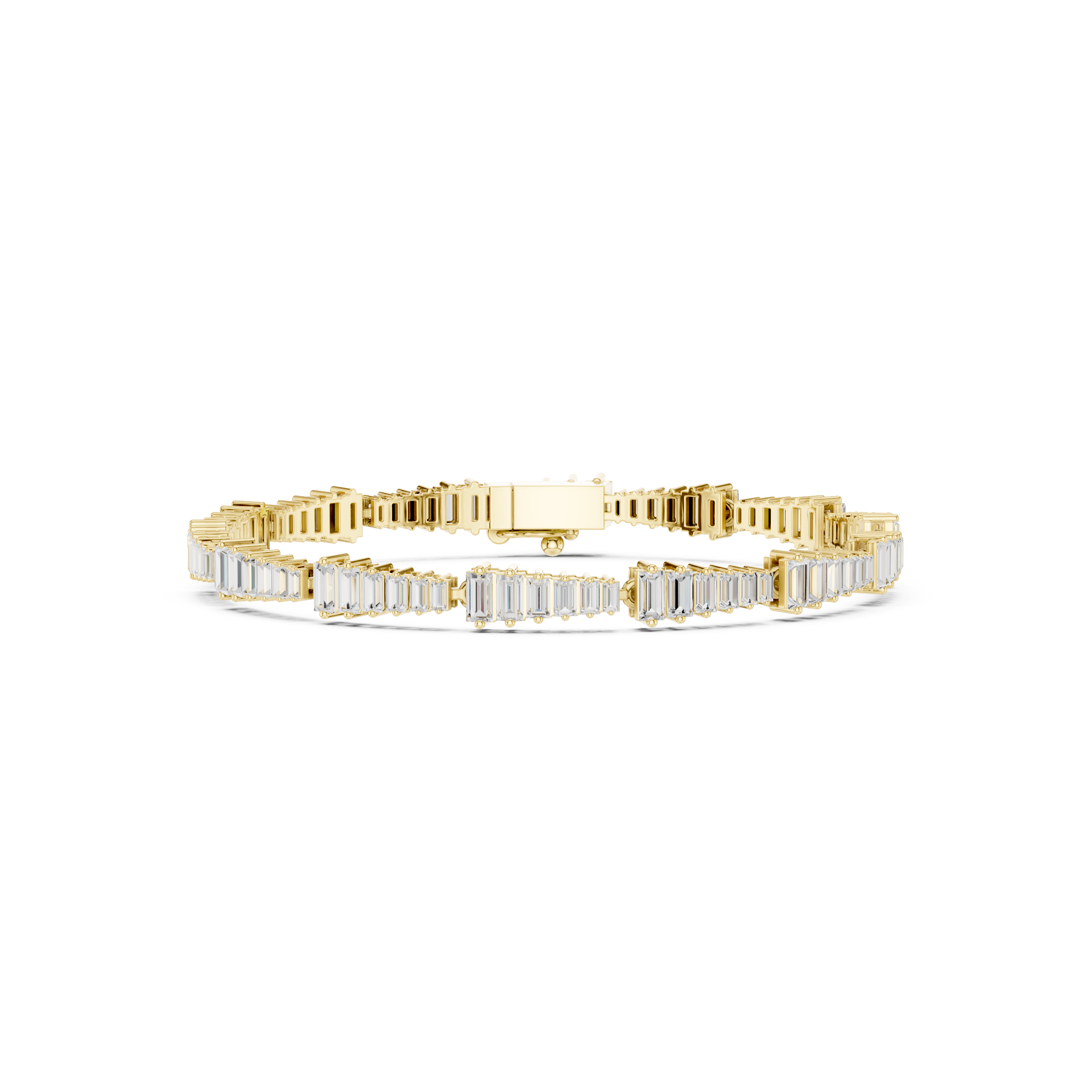Baguette Diamond Tennis Bracelet – Modern Linear Elegance