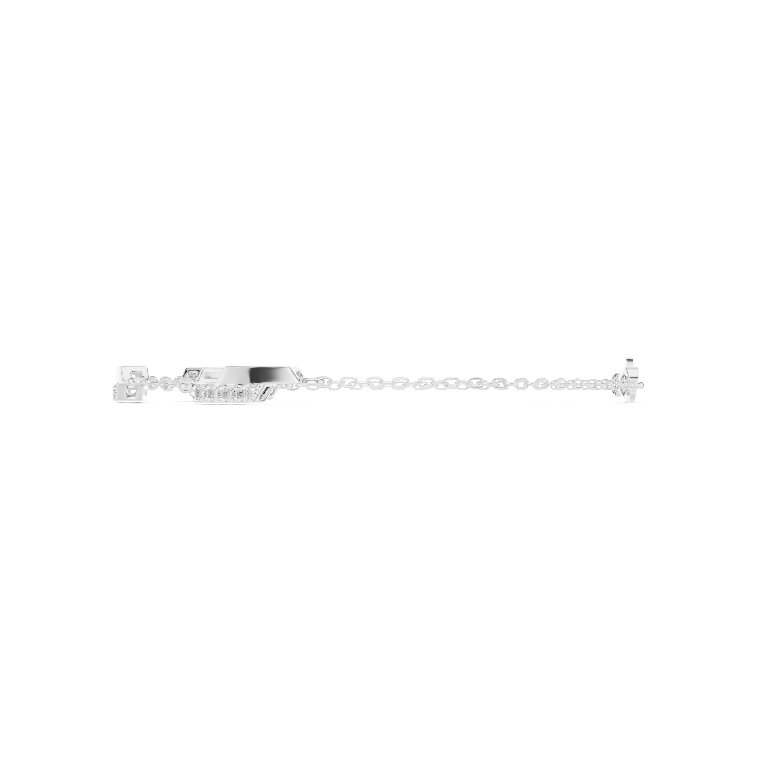 Minimal Geometric Diamond Station Bracelet