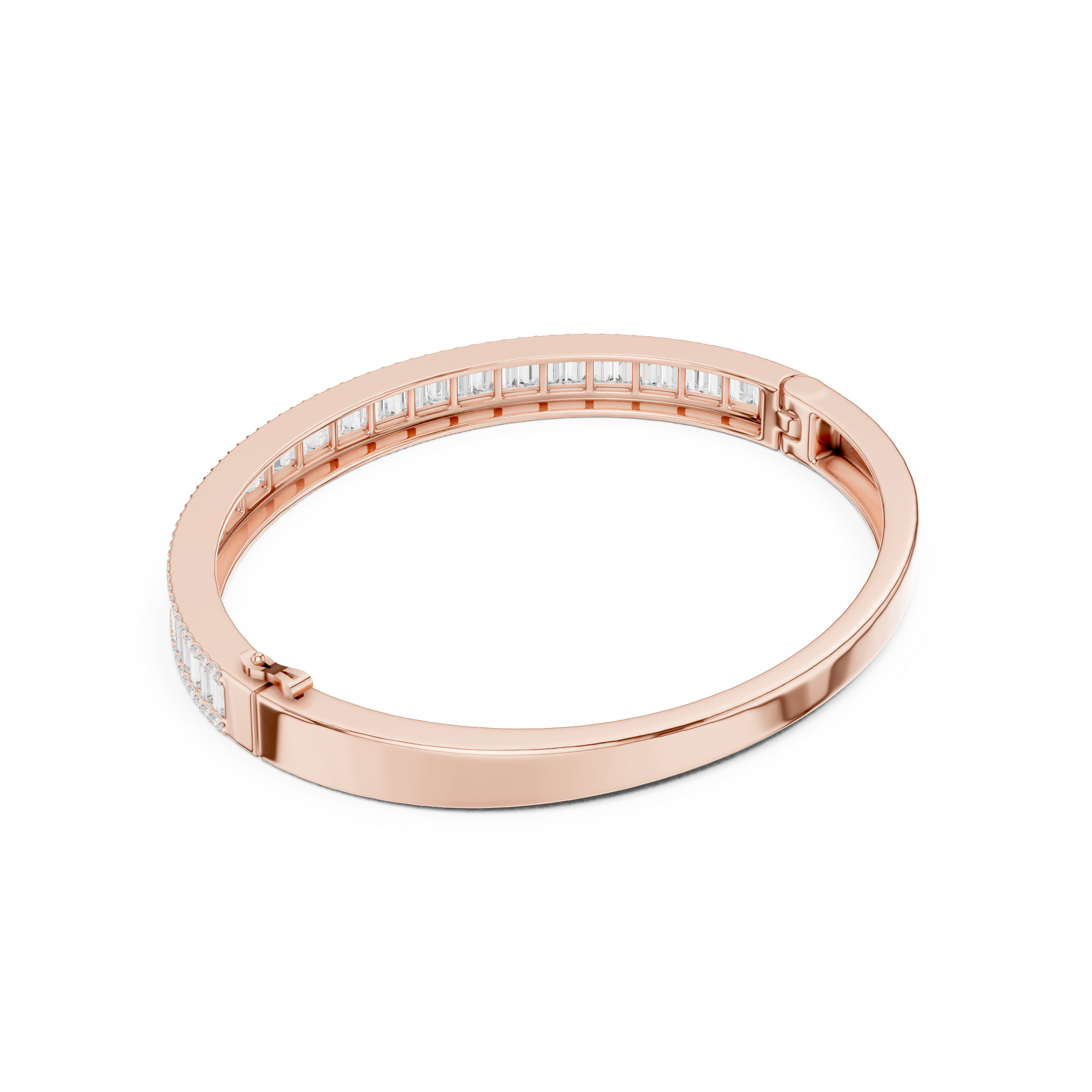 Baguette & Pavé Diamond Classic Bangle