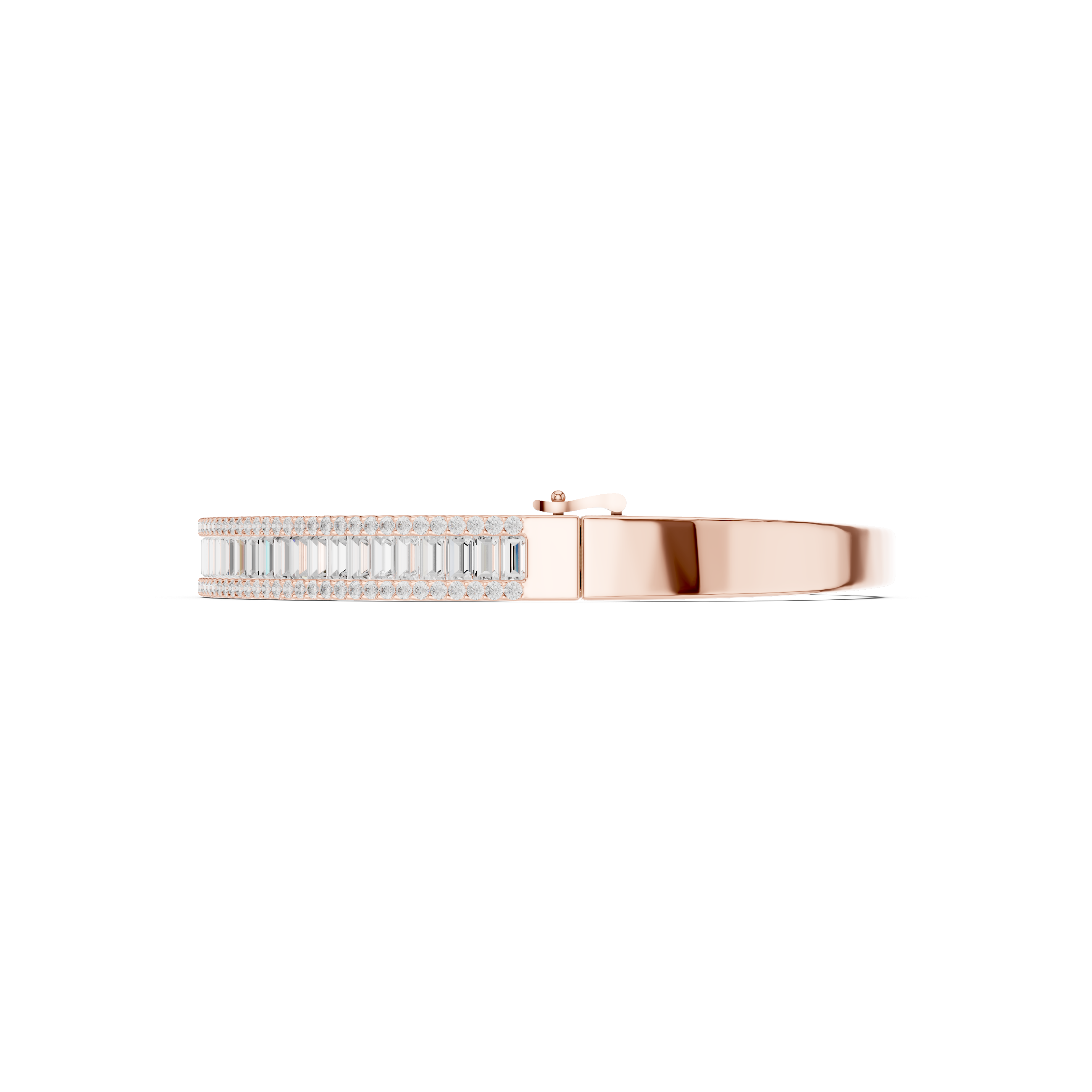 Baguette & Pavé Diamond Classic Bangle