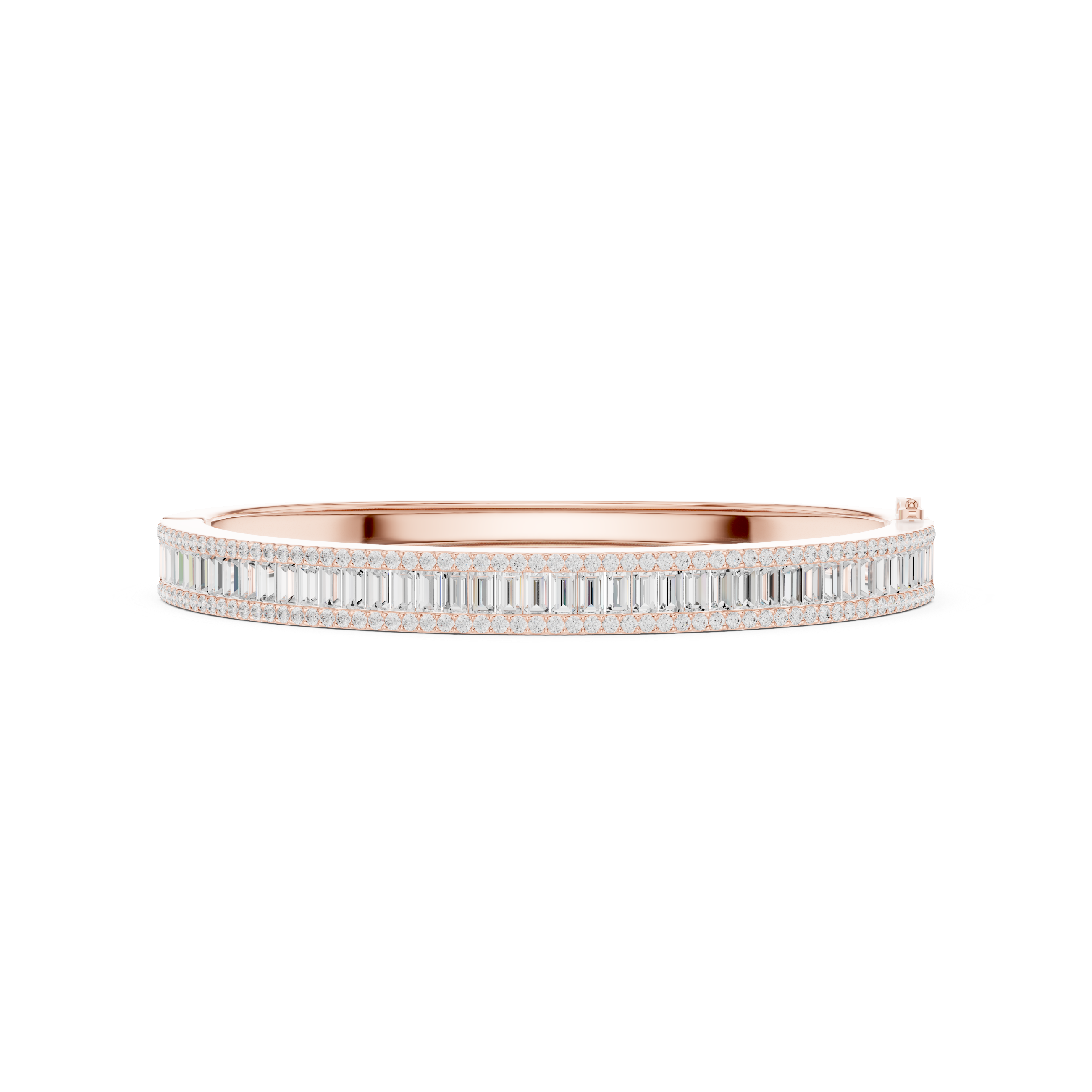 Baguette & Pavé Diamond Classic Bangle