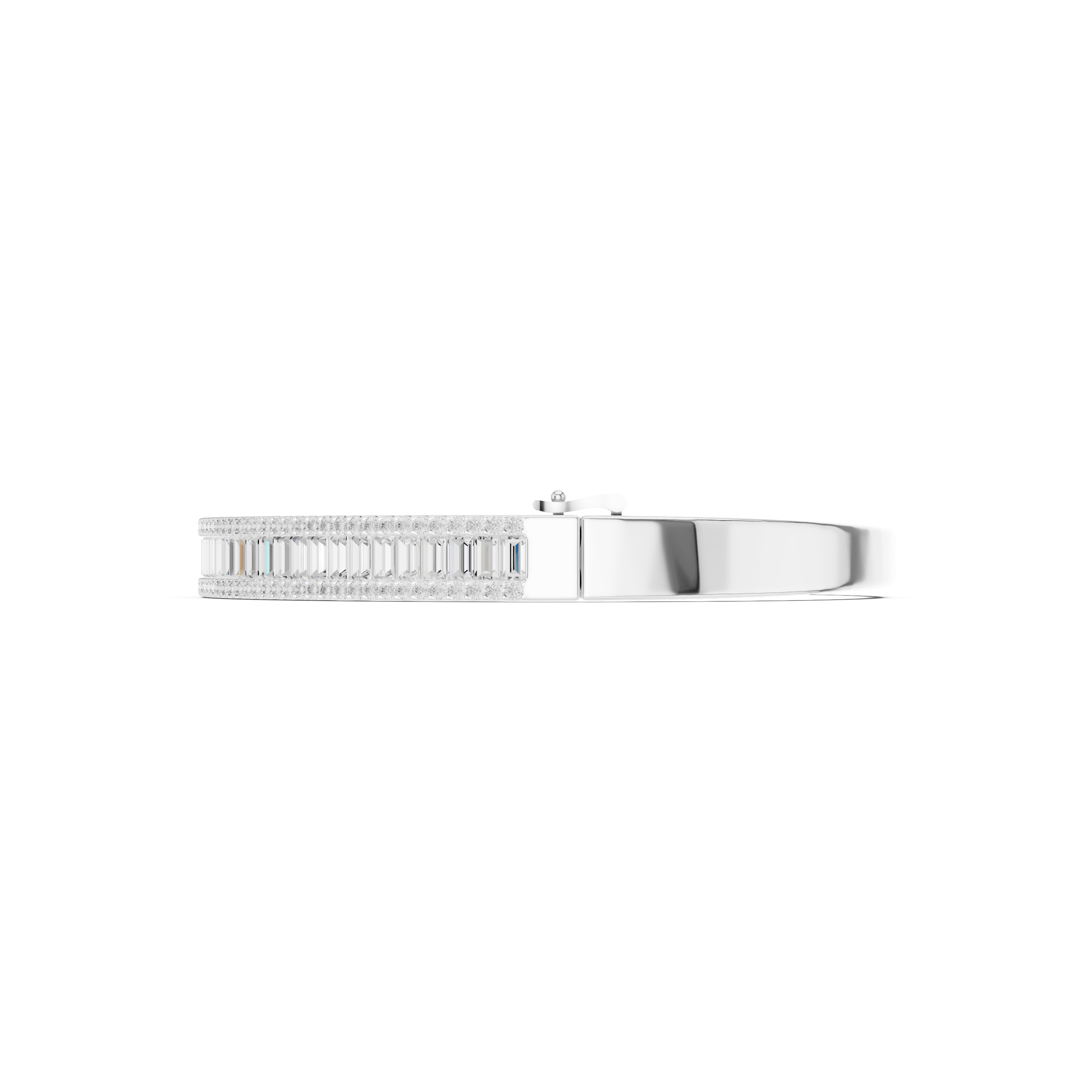 Baguette & Pavé Diamond Classic Bangle