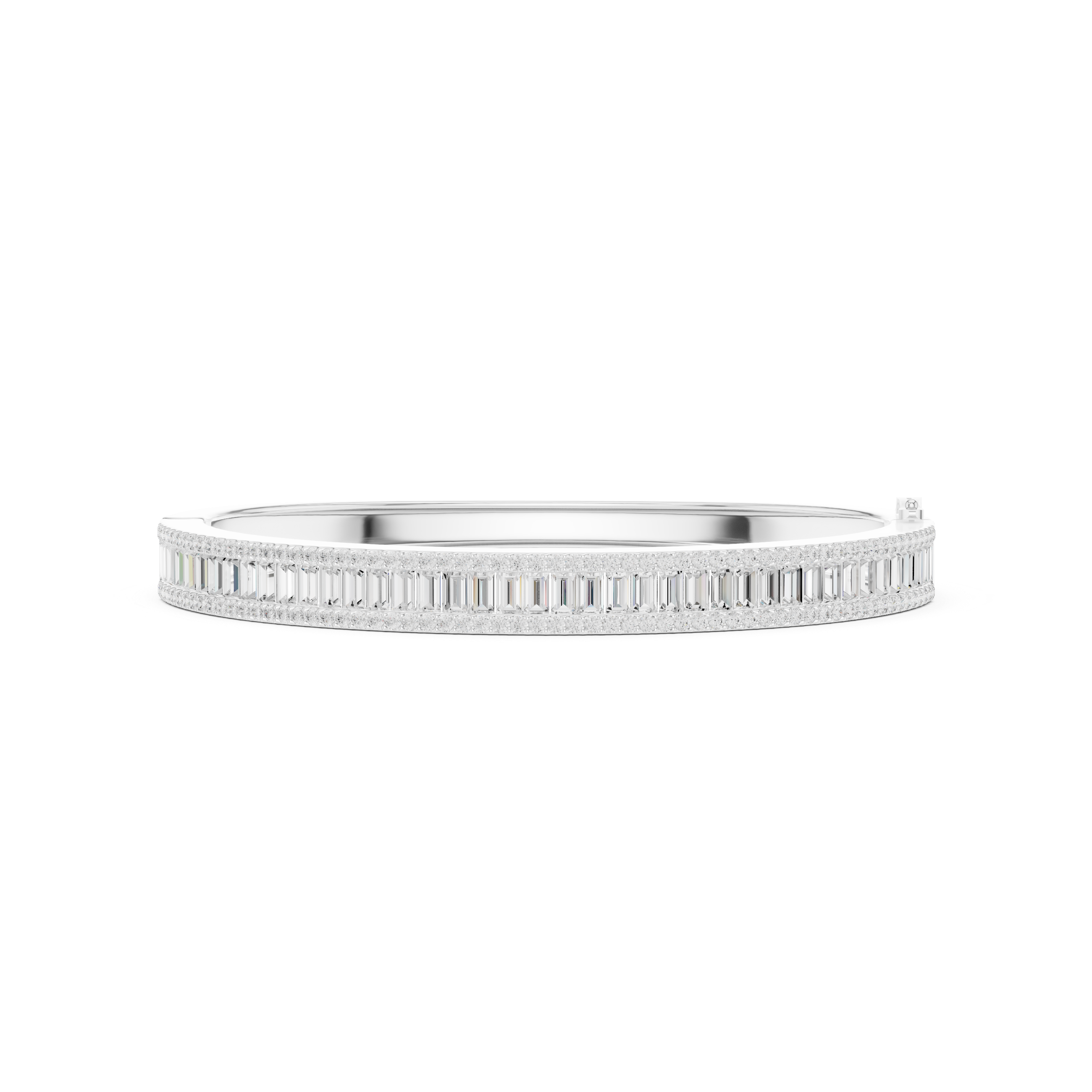 Baguette & Pavé Diamond Classic Bangle