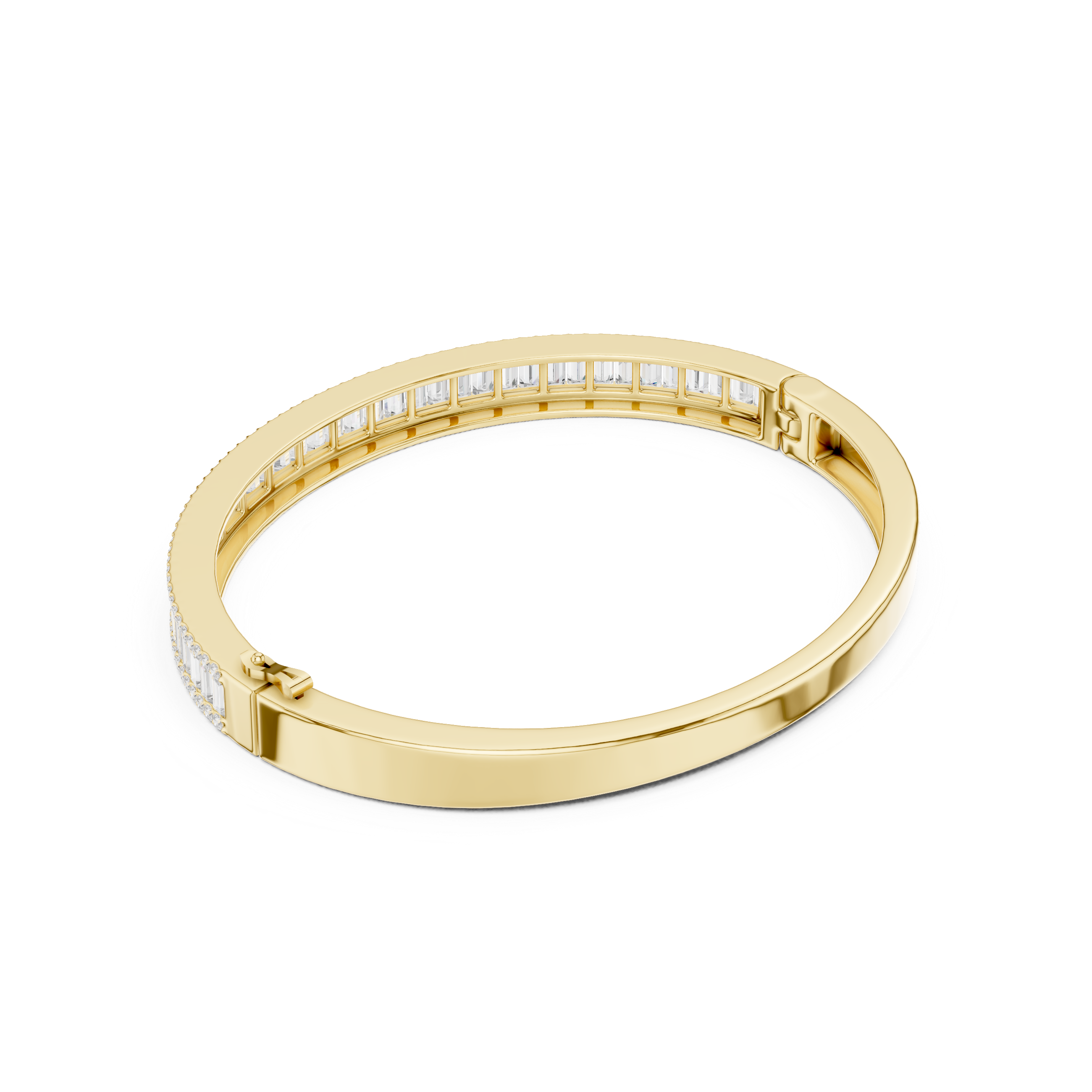 Baguette & Pavé Diamond Classic Bangle
