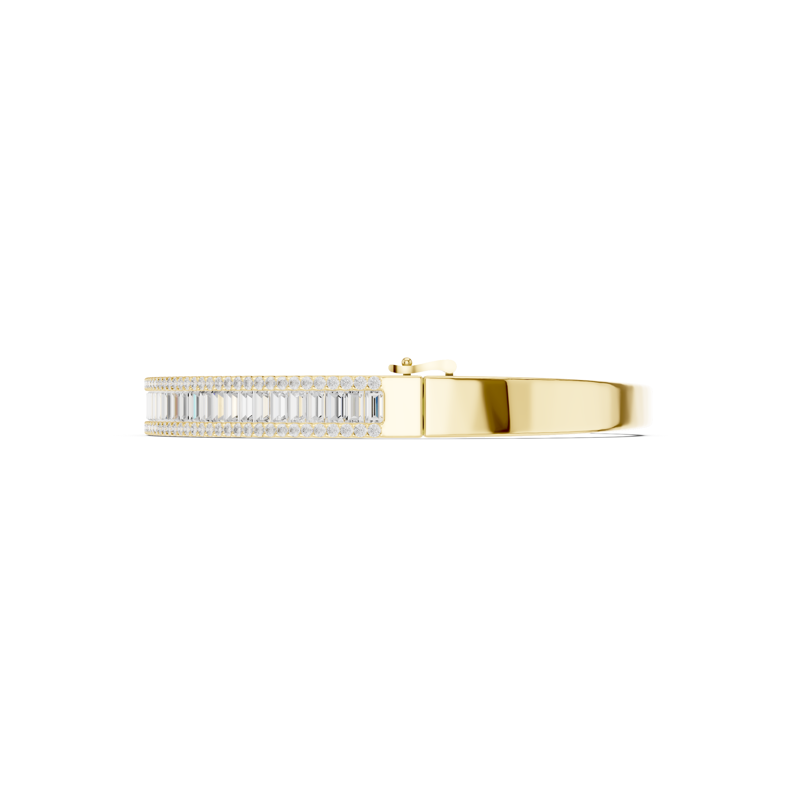 Baguette & Pavé Diamond Classic Bangle