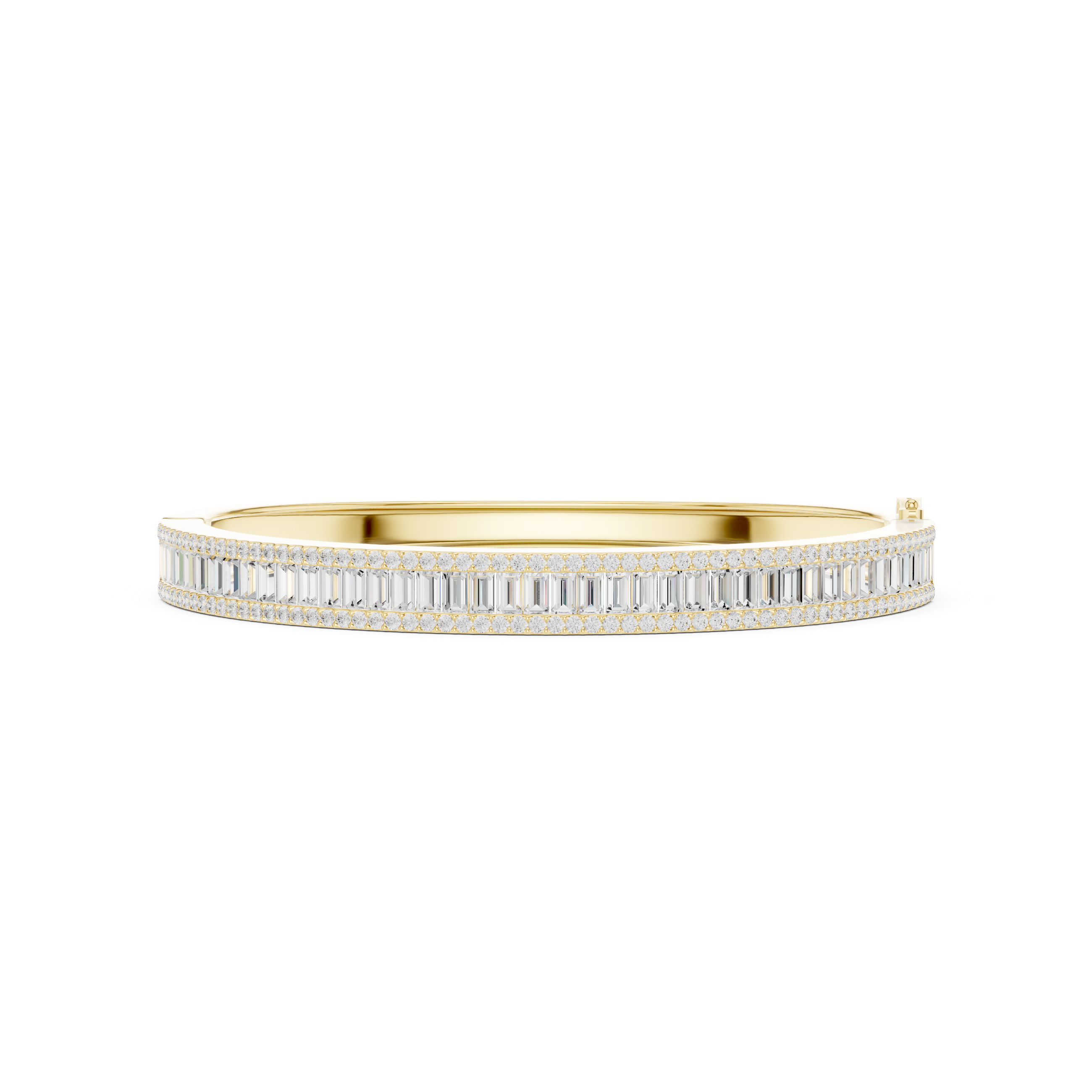 Baguette & Pavé Diamond Classic Bangle