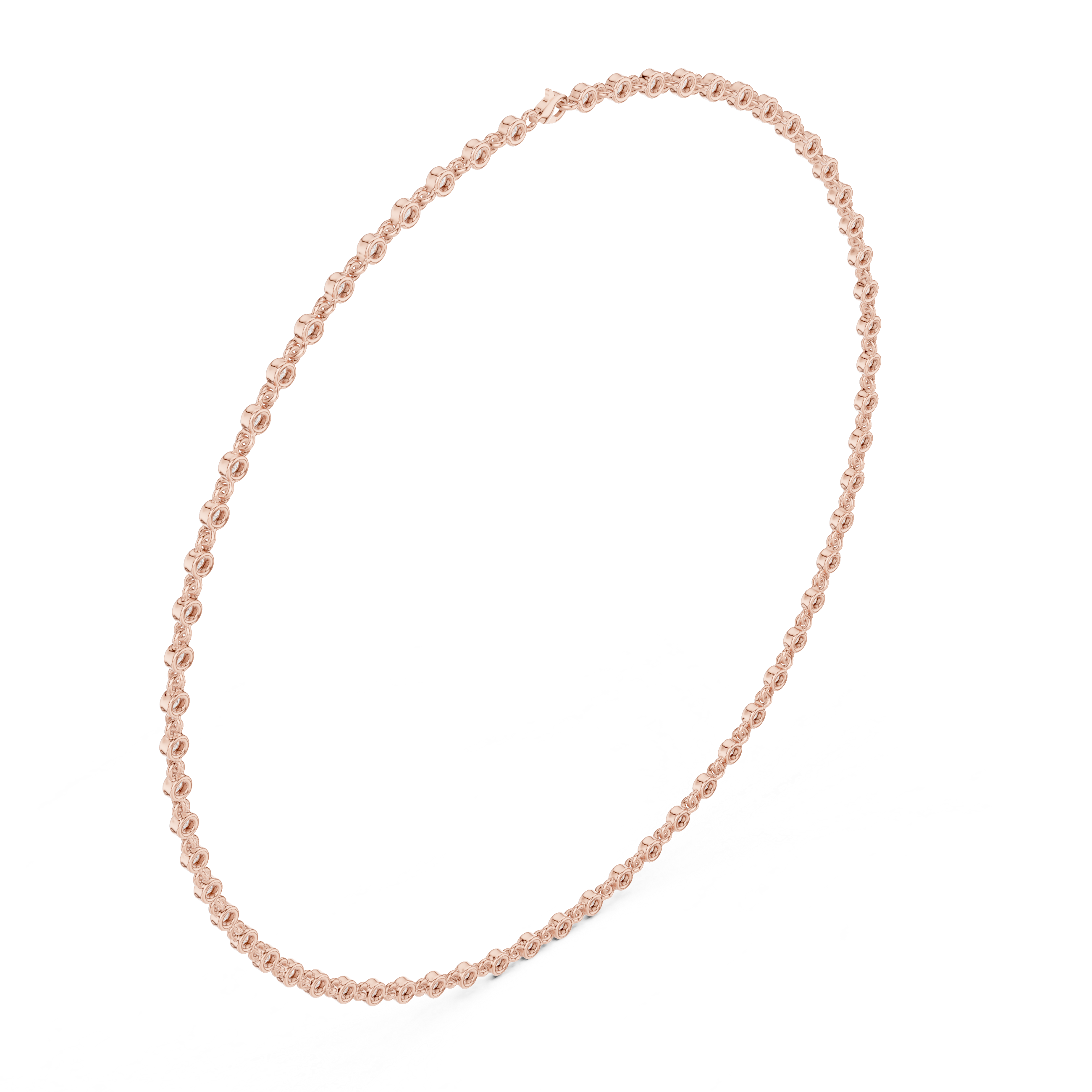 Classic Round Diamond Tennis Necklace – Timeless Everyday Luxury