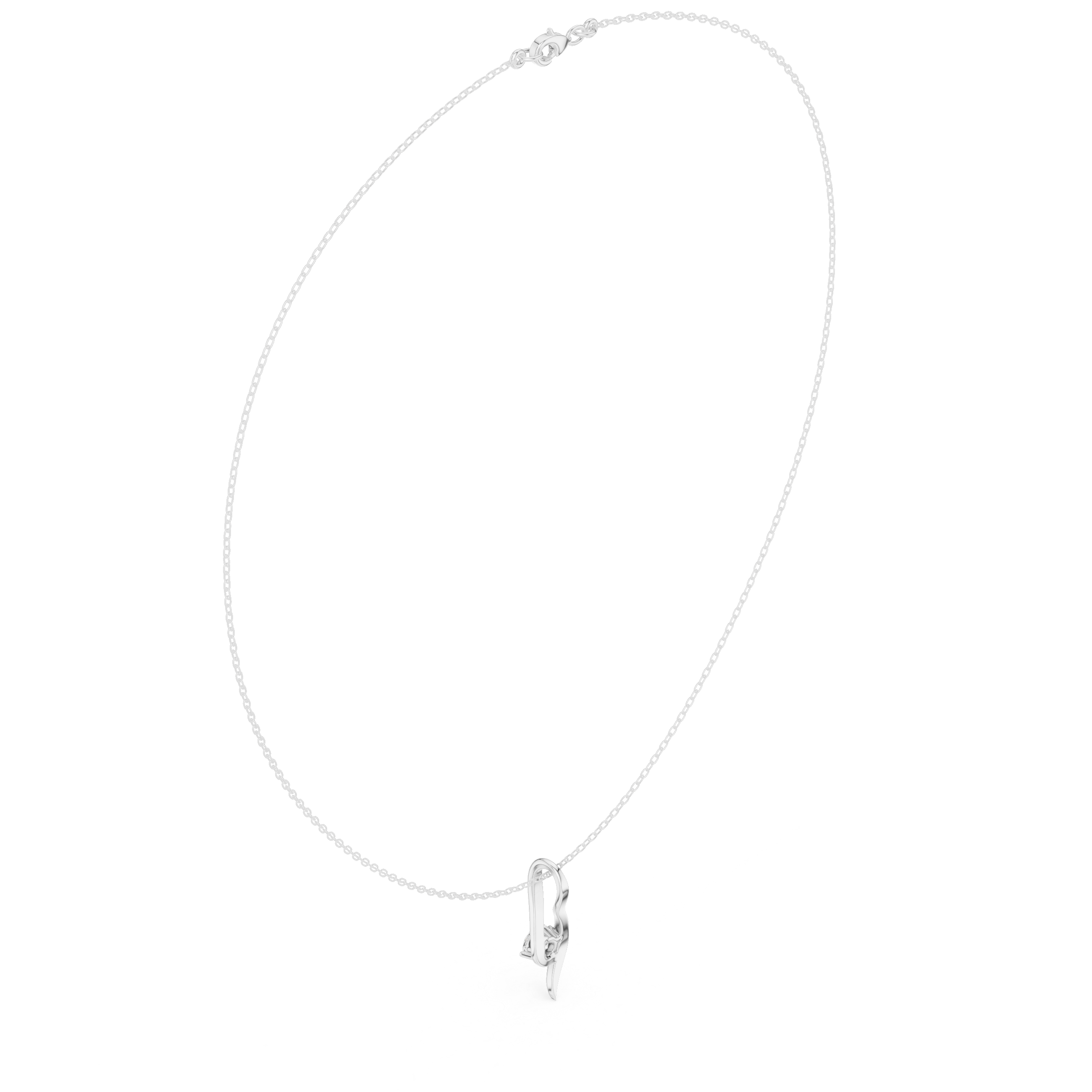 Minimalist Solitaire Twist Necklace – Elegant Flow Design