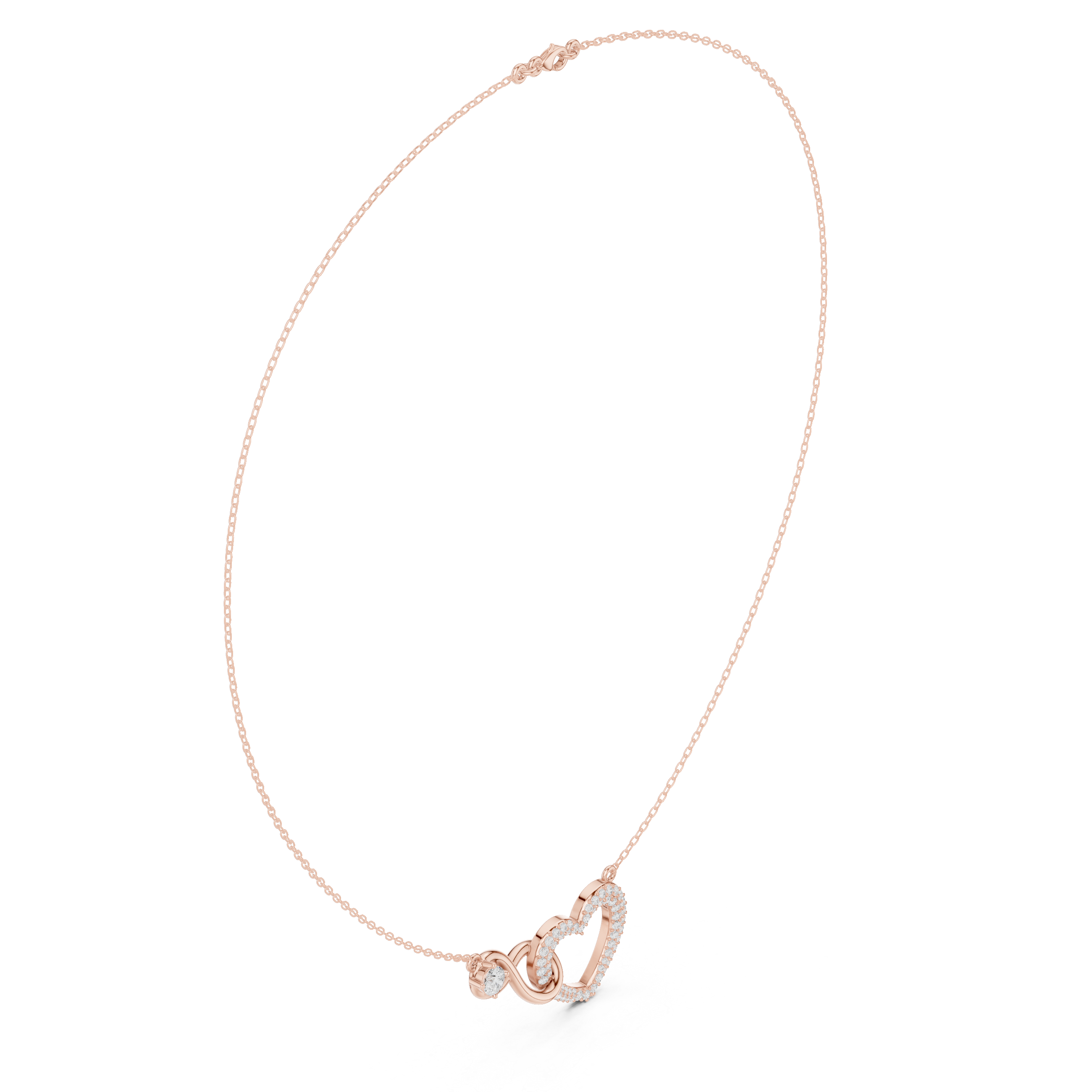 Infinity Heart Diamond Necklace – Modern Love Symbol Design