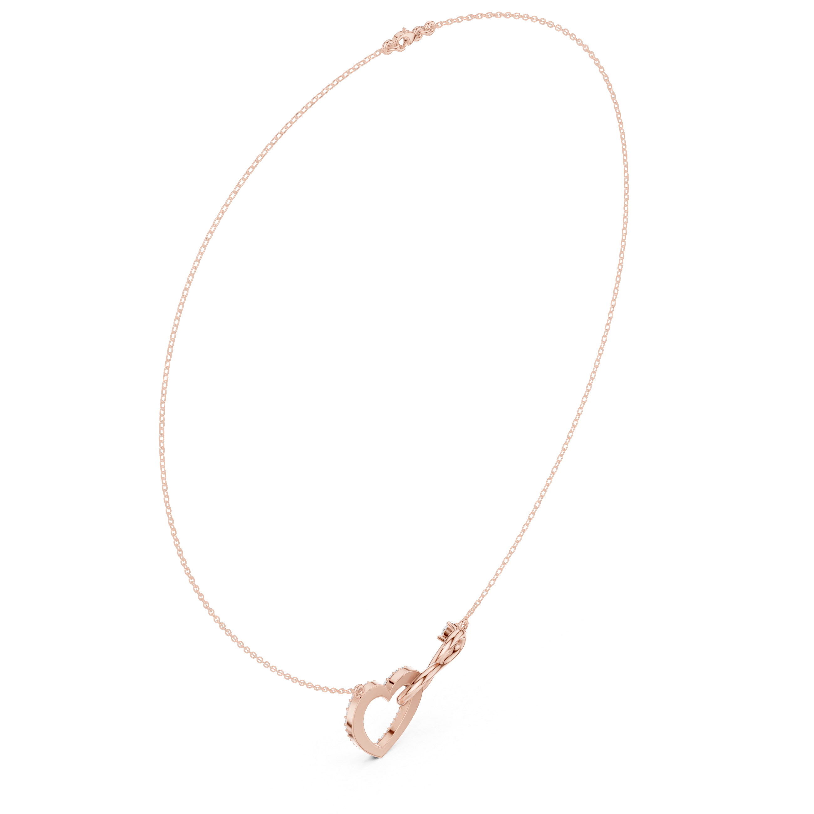 Infinity Heart Diamond Necklace – Modern Love Symbol Design