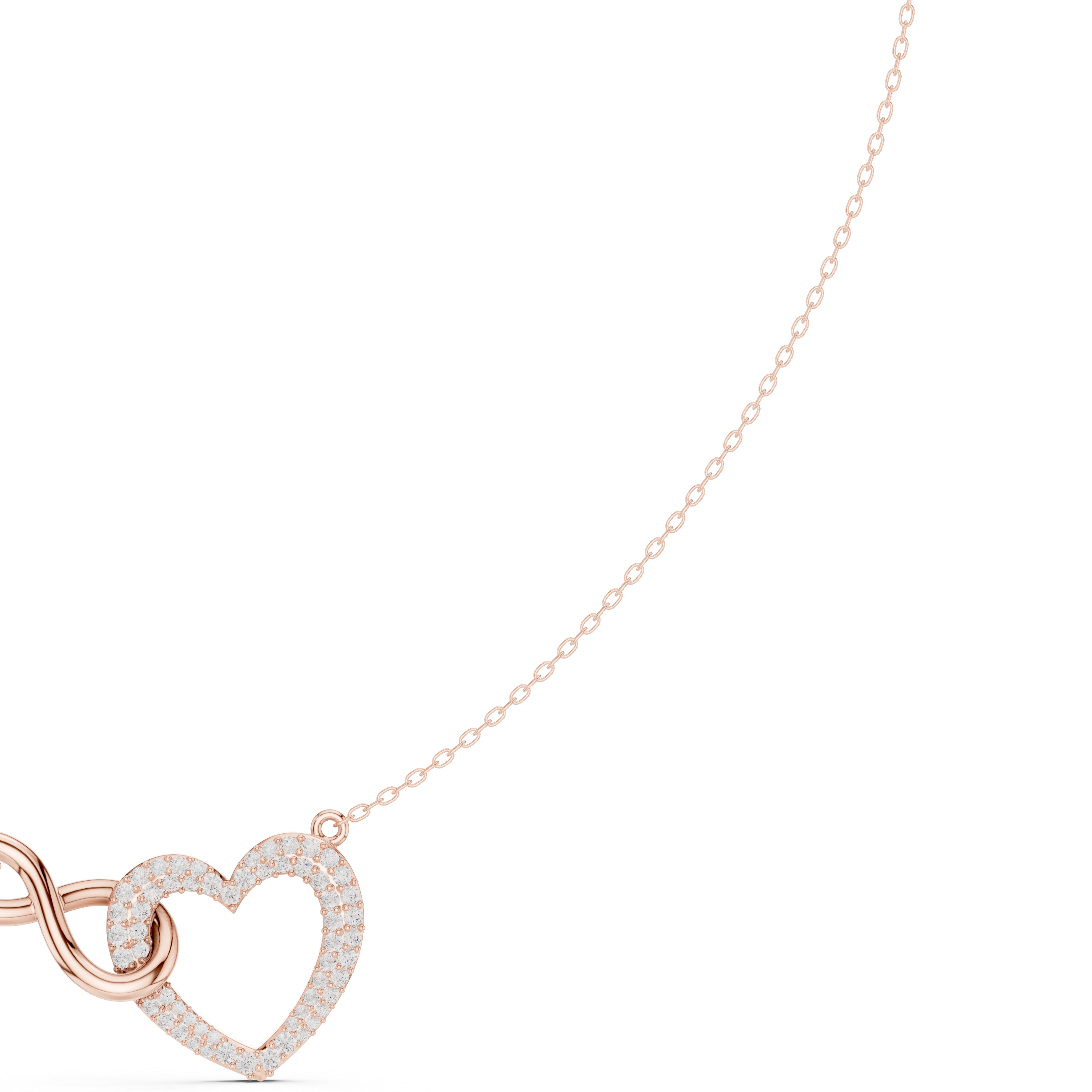 Infinity Heart Diamond Necklace – Modern Love Symbol Design