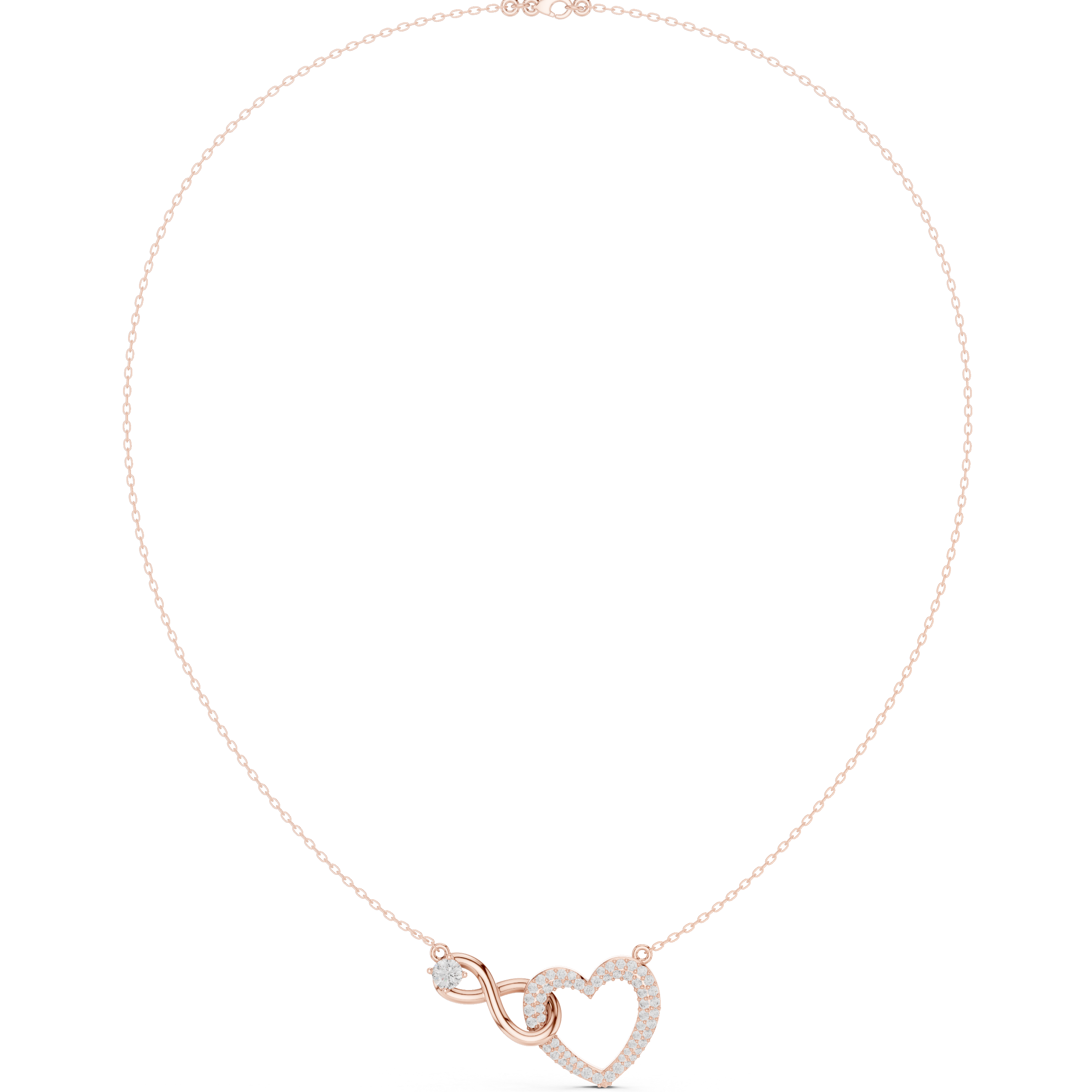 Infinity Heart Diamond Necklace – Modern Love Symbol Design