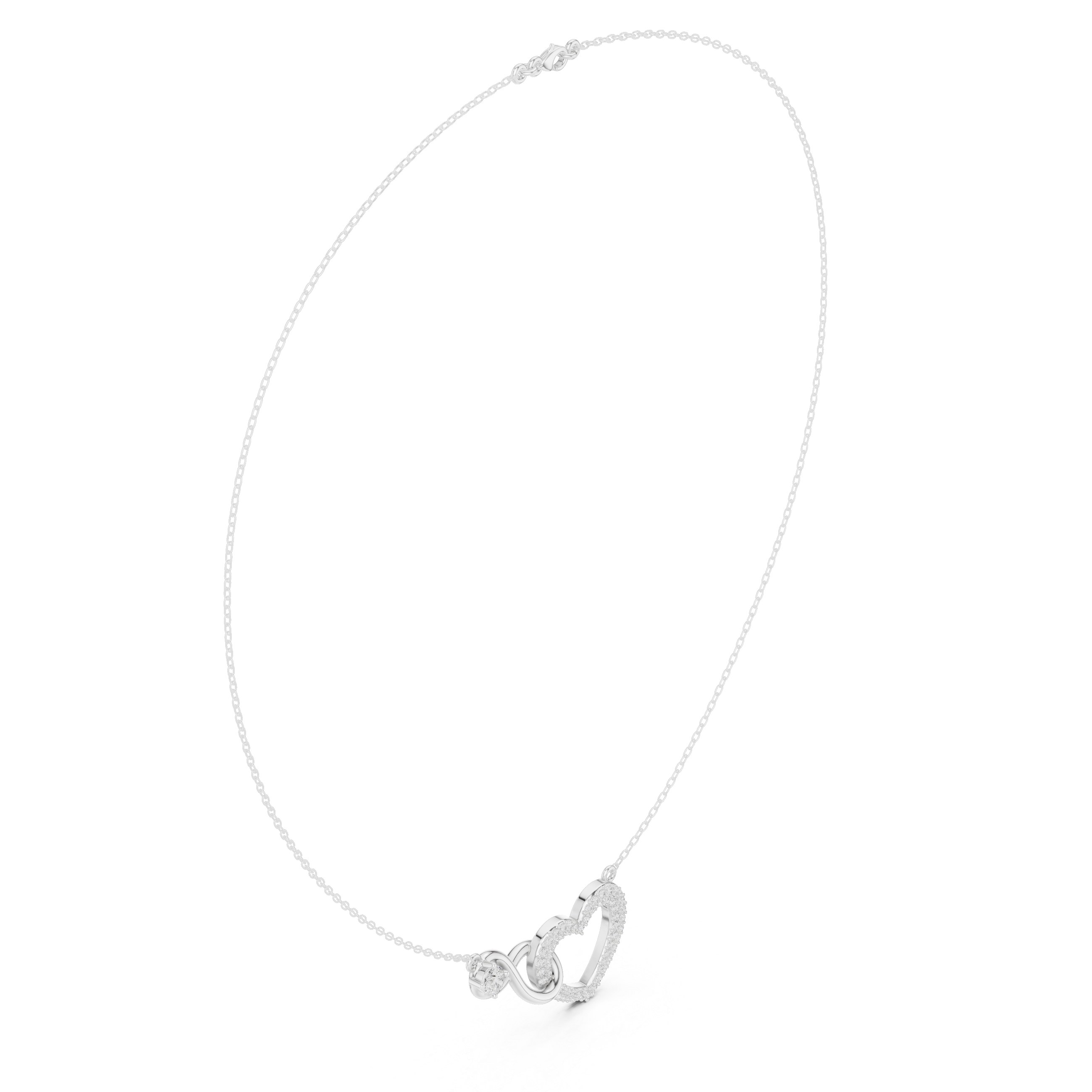 Infinity Heart Diamond Necklace – Modern Love Symbol Design