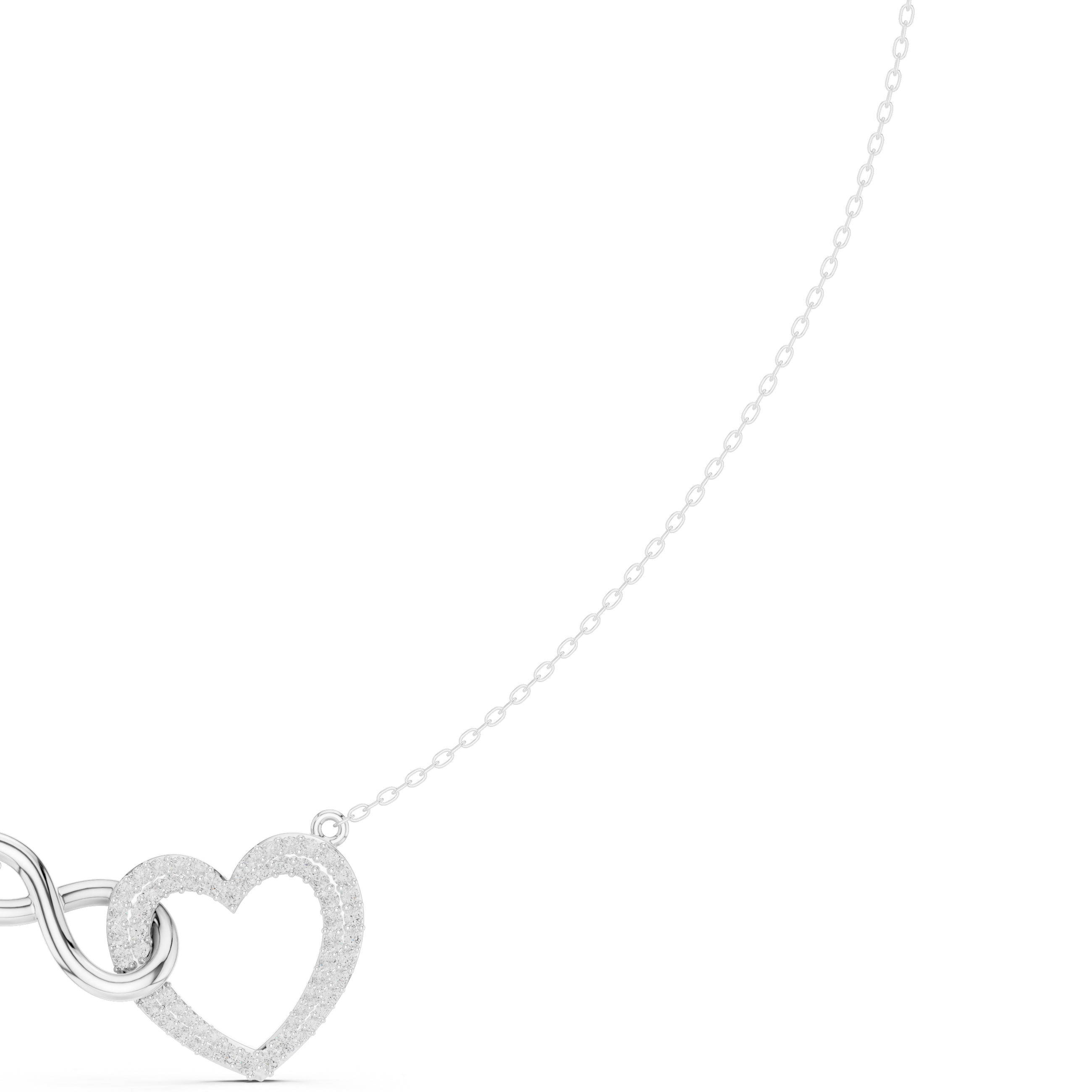 Infinity Heart Diamond Necklace – Modern Love Symbol Design