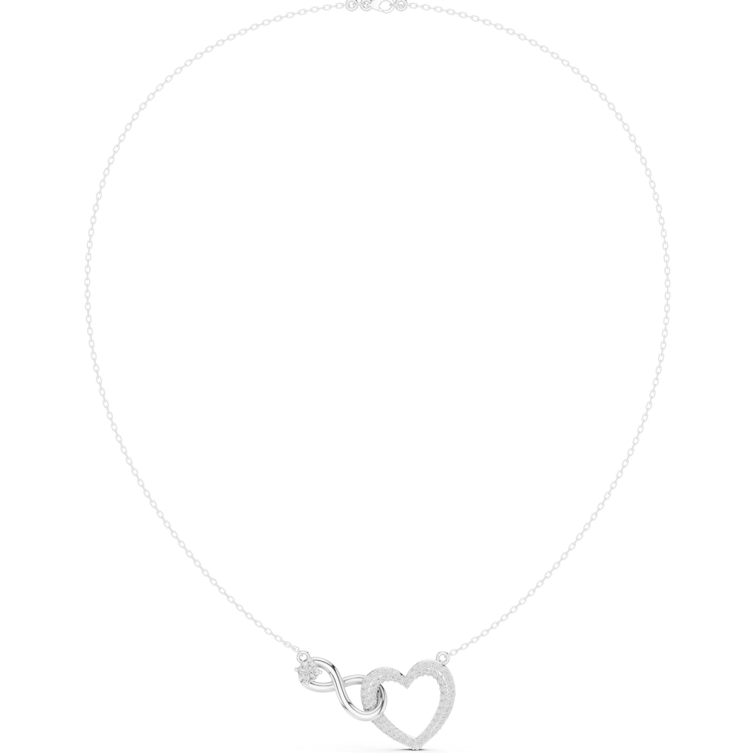 Infinity Heart Diamond Necklace – Modern Love Symbol Design
