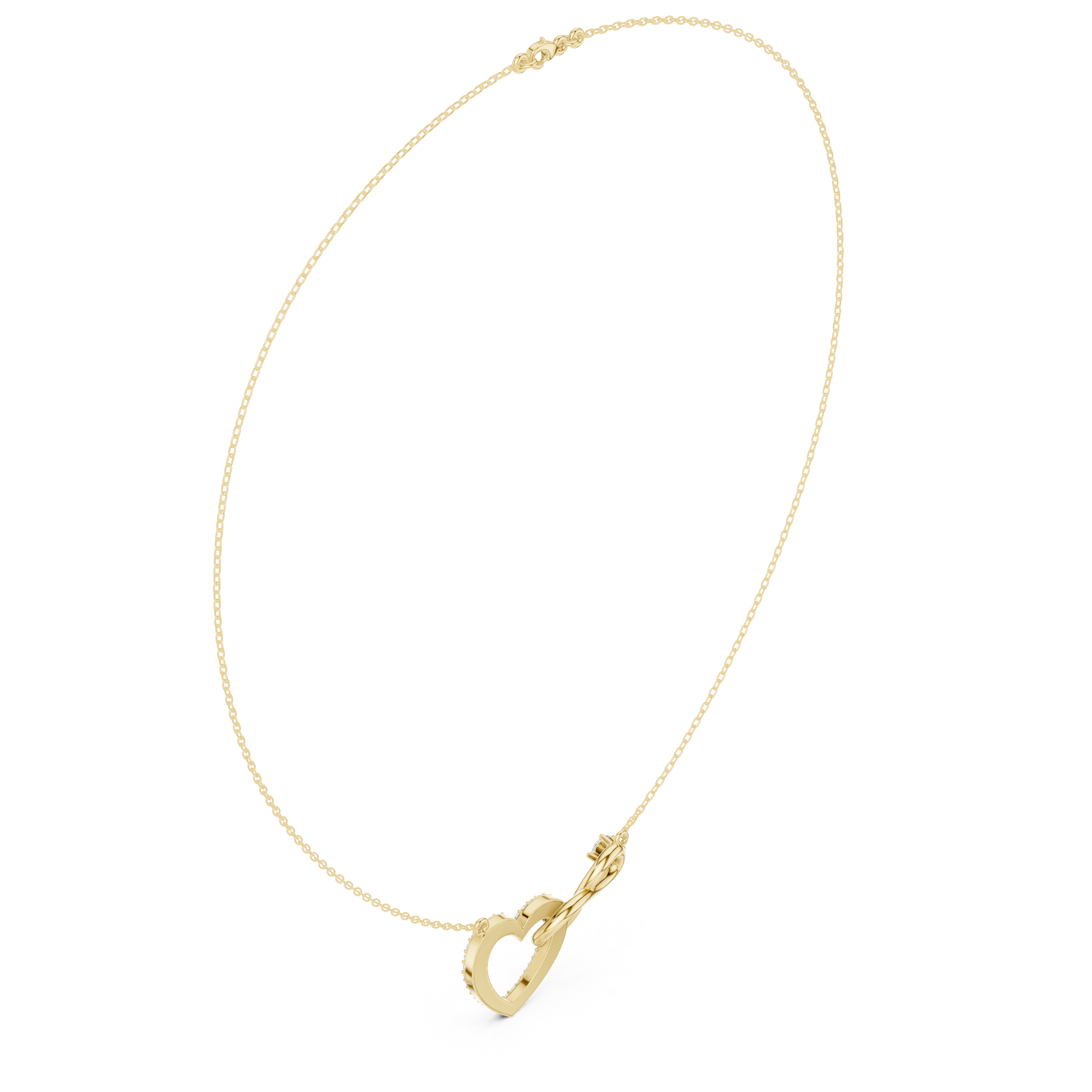 Infinity Heart Diamond Necklace – Modern Love Symbol Design