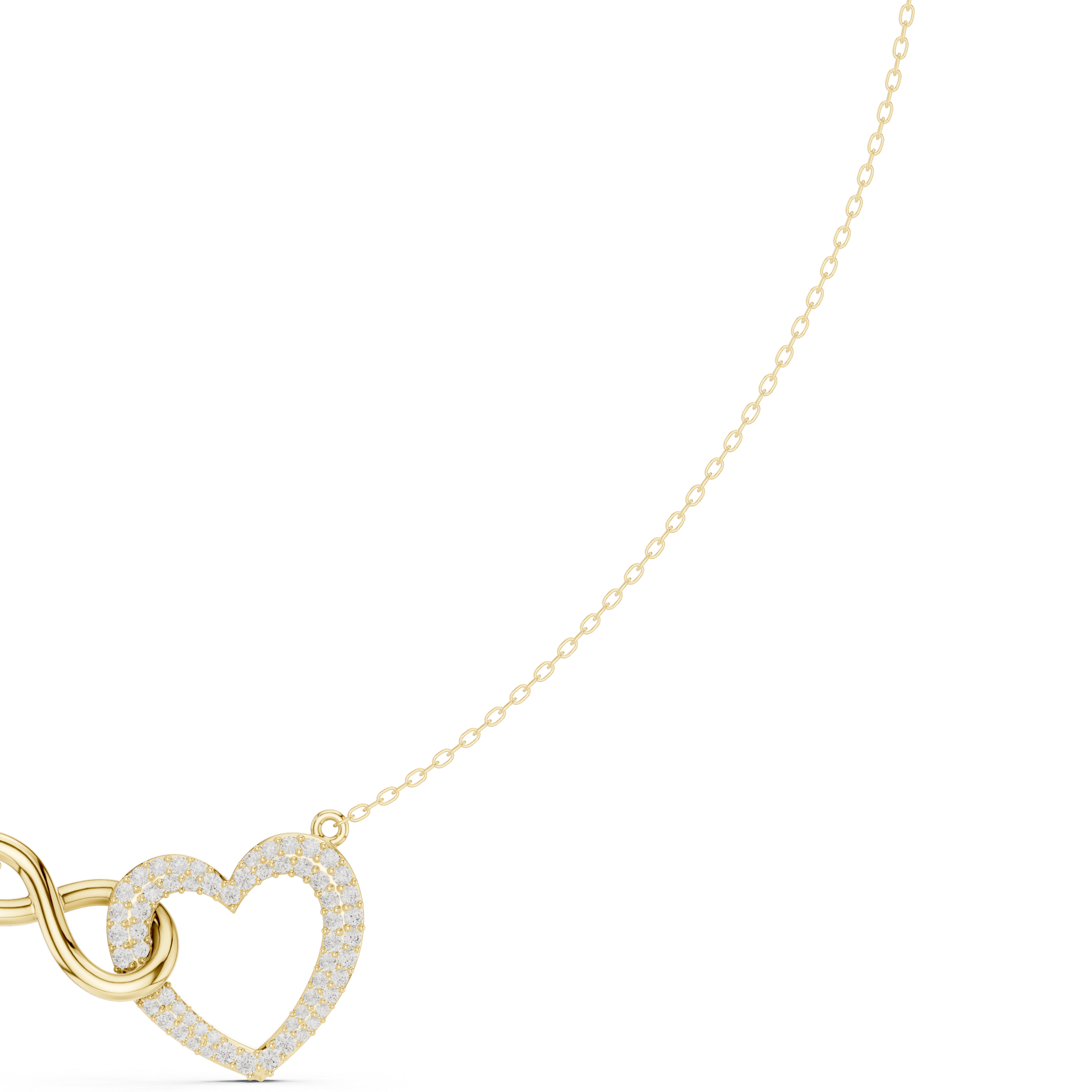 Infinity Heart Diamond Necklace – Modern Love Symbol Design