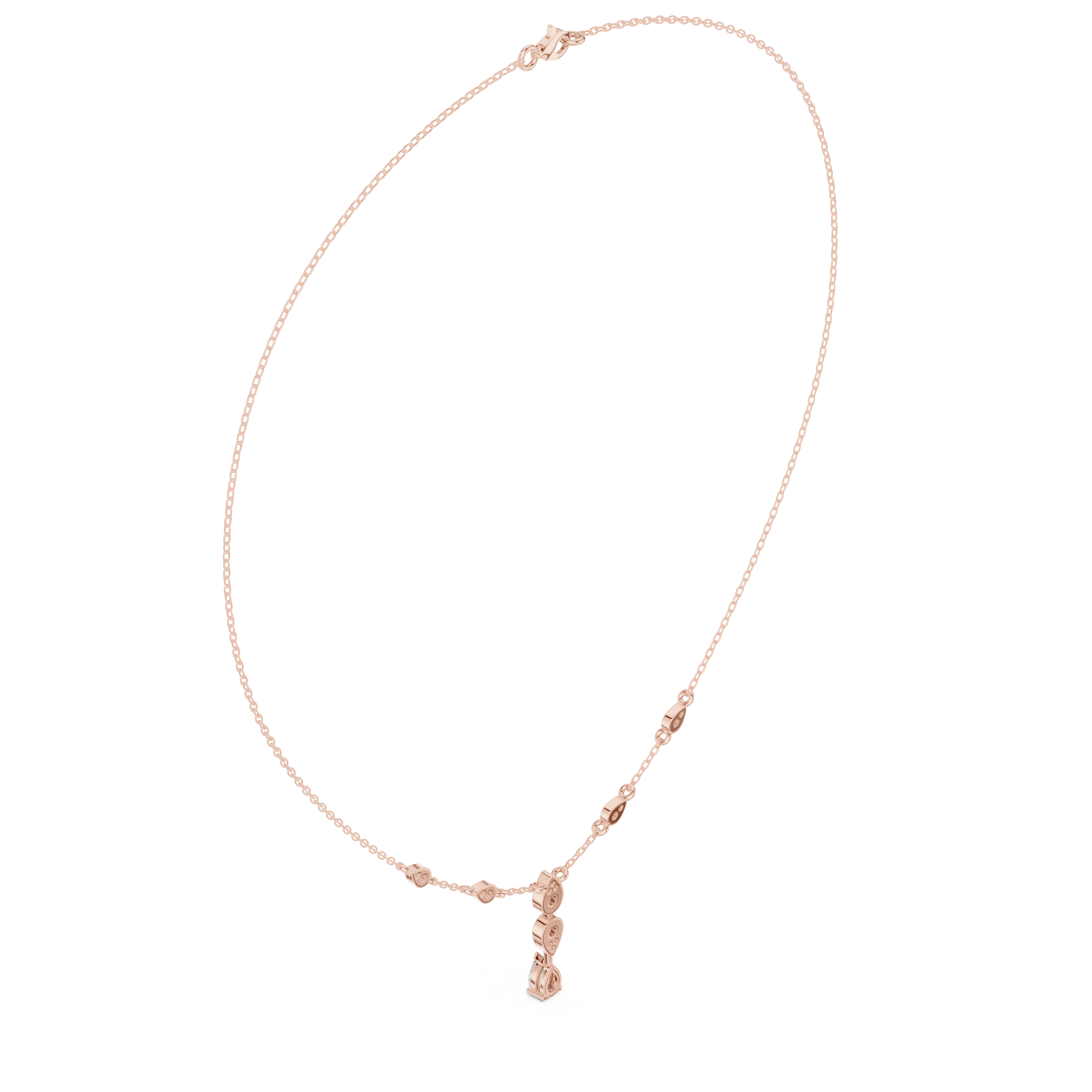 Elegant Pear Drop Diamond Necklace – Delicate Dangle Design