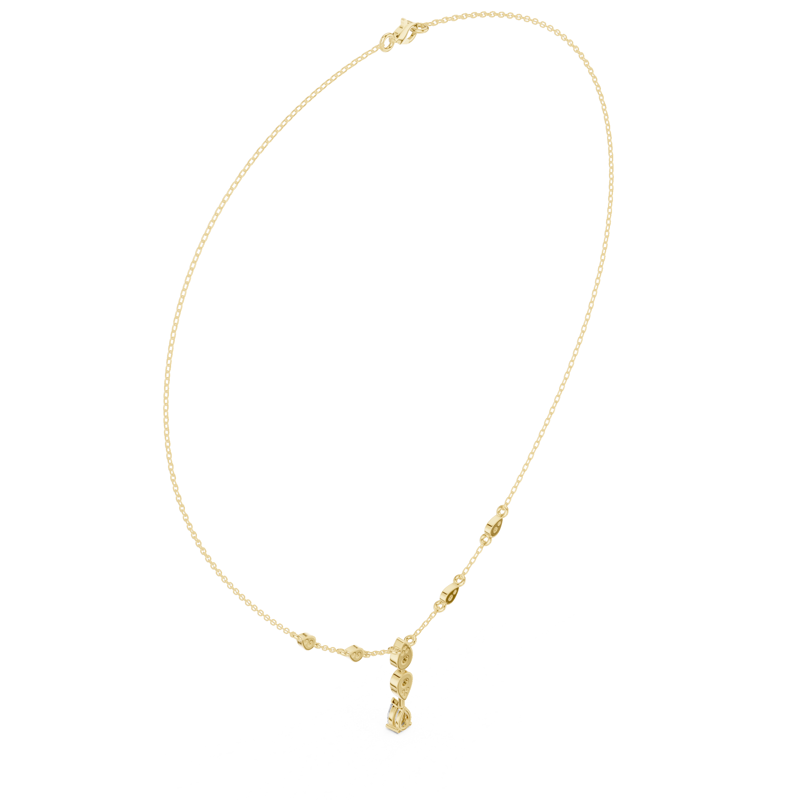 Elegant Pear Drop Diamond Necklace – Delicate Dangle Design