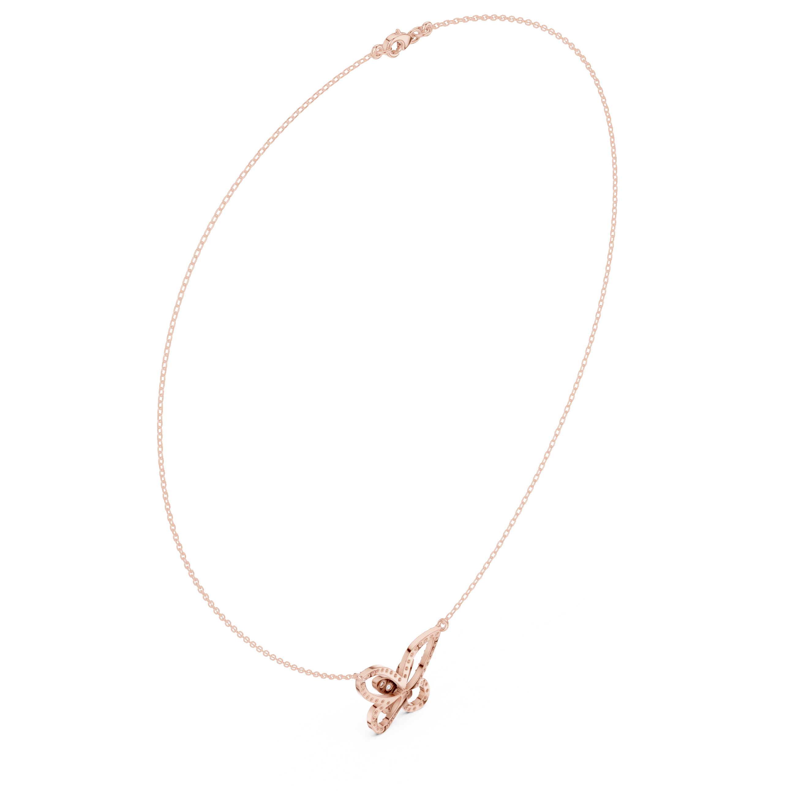 Butterfly Diamond Necklace – Elegant Pavé Nature Design