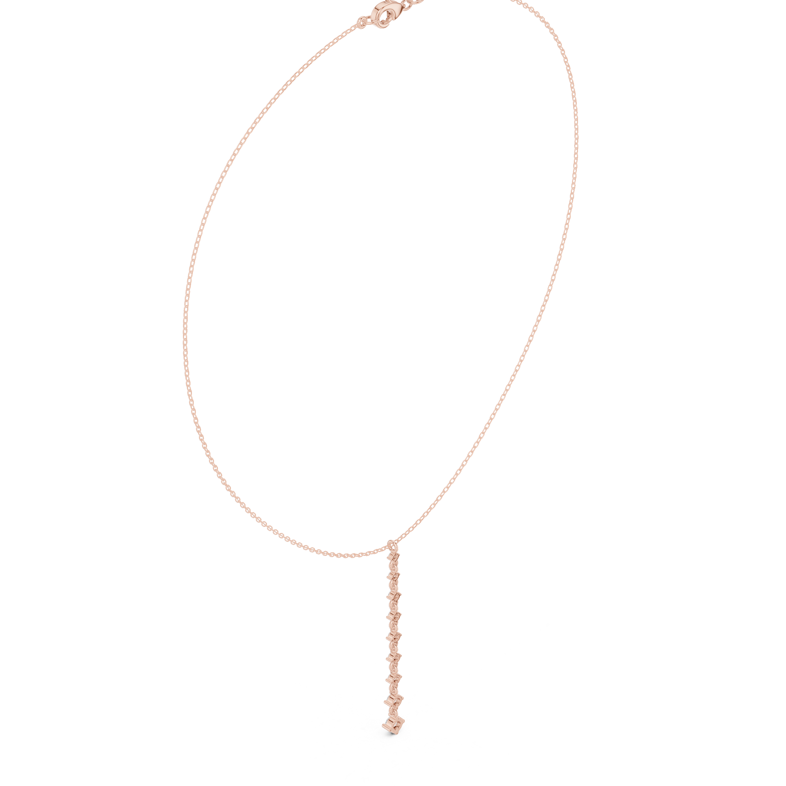 Minimal Drop Diamond Bar Necklace – Elegant Linear Design