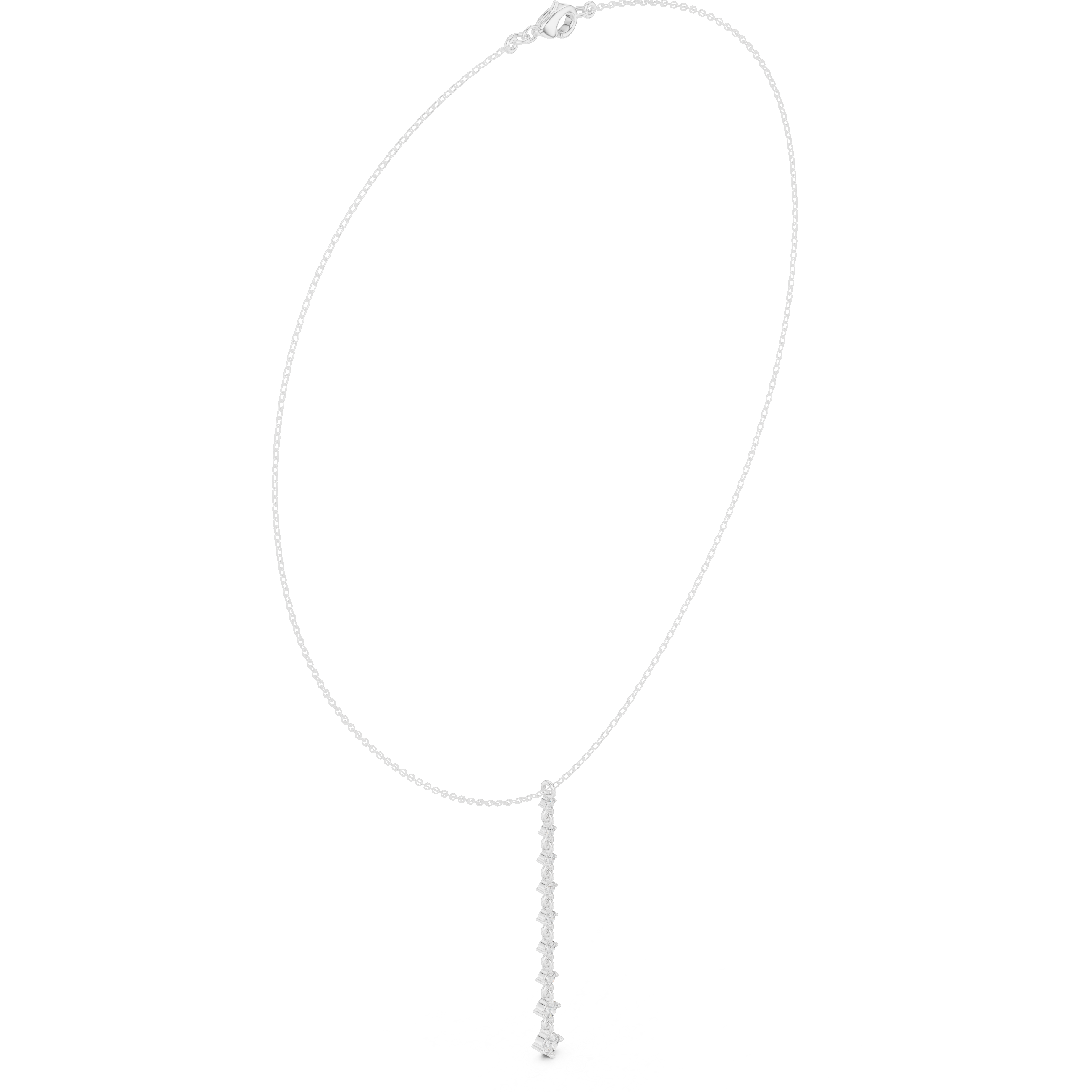 Minimal Drop Diamond Bar Necklace – Elegant Linear Design