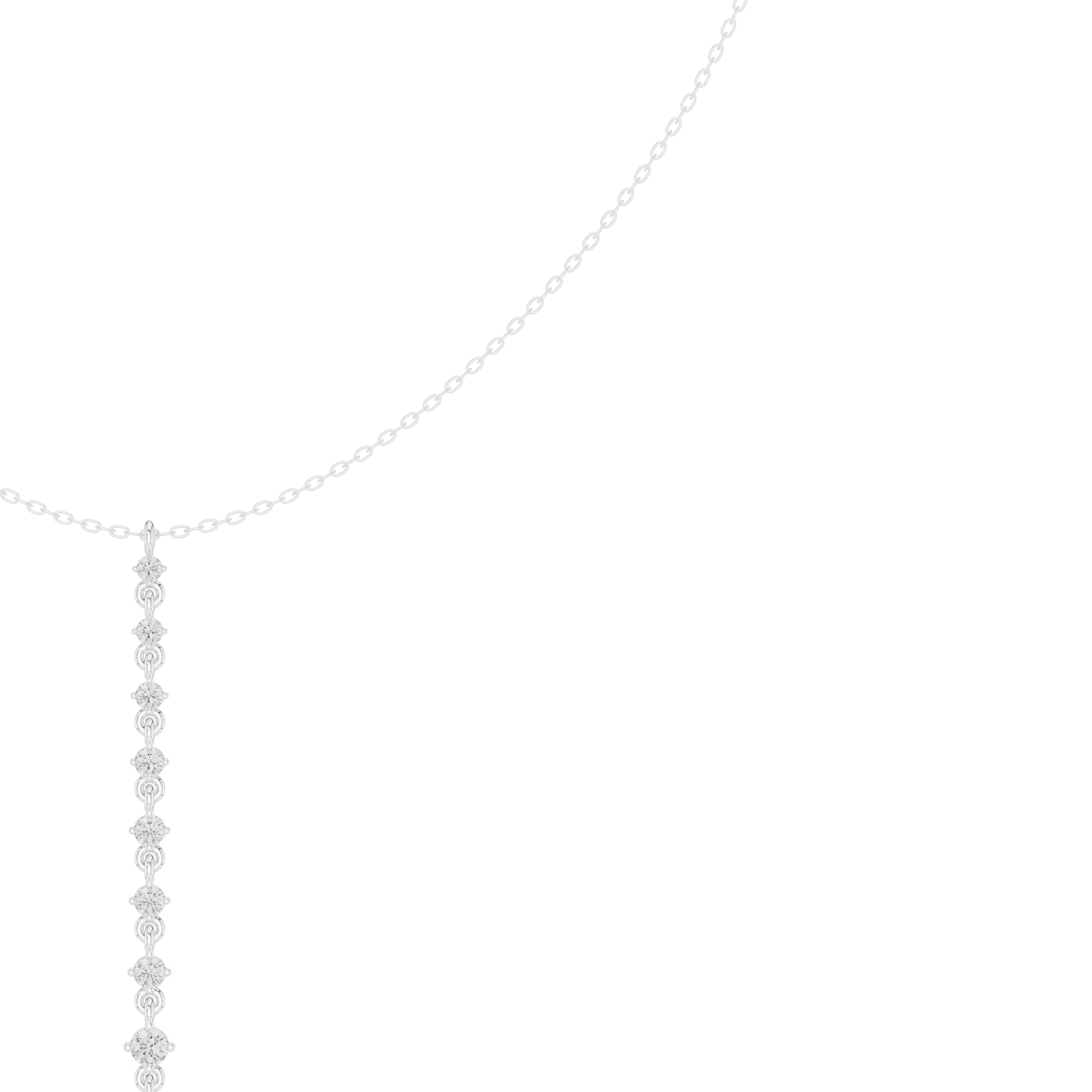 Minimal Drop Diamond Bar Necklace – Elegant Linear Design
