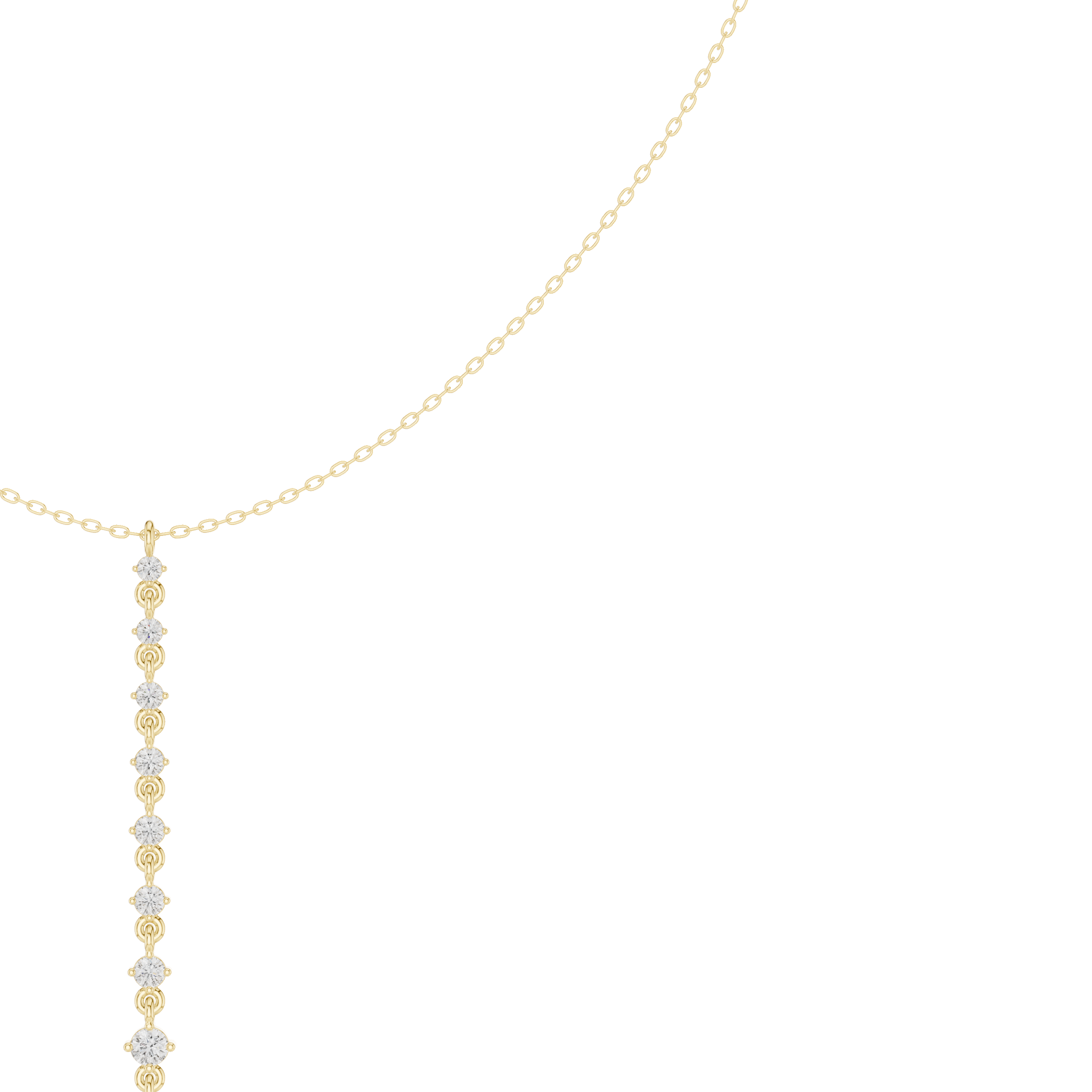 Minimal Drop Diamond Bar Necklace – Elegant Linear Design