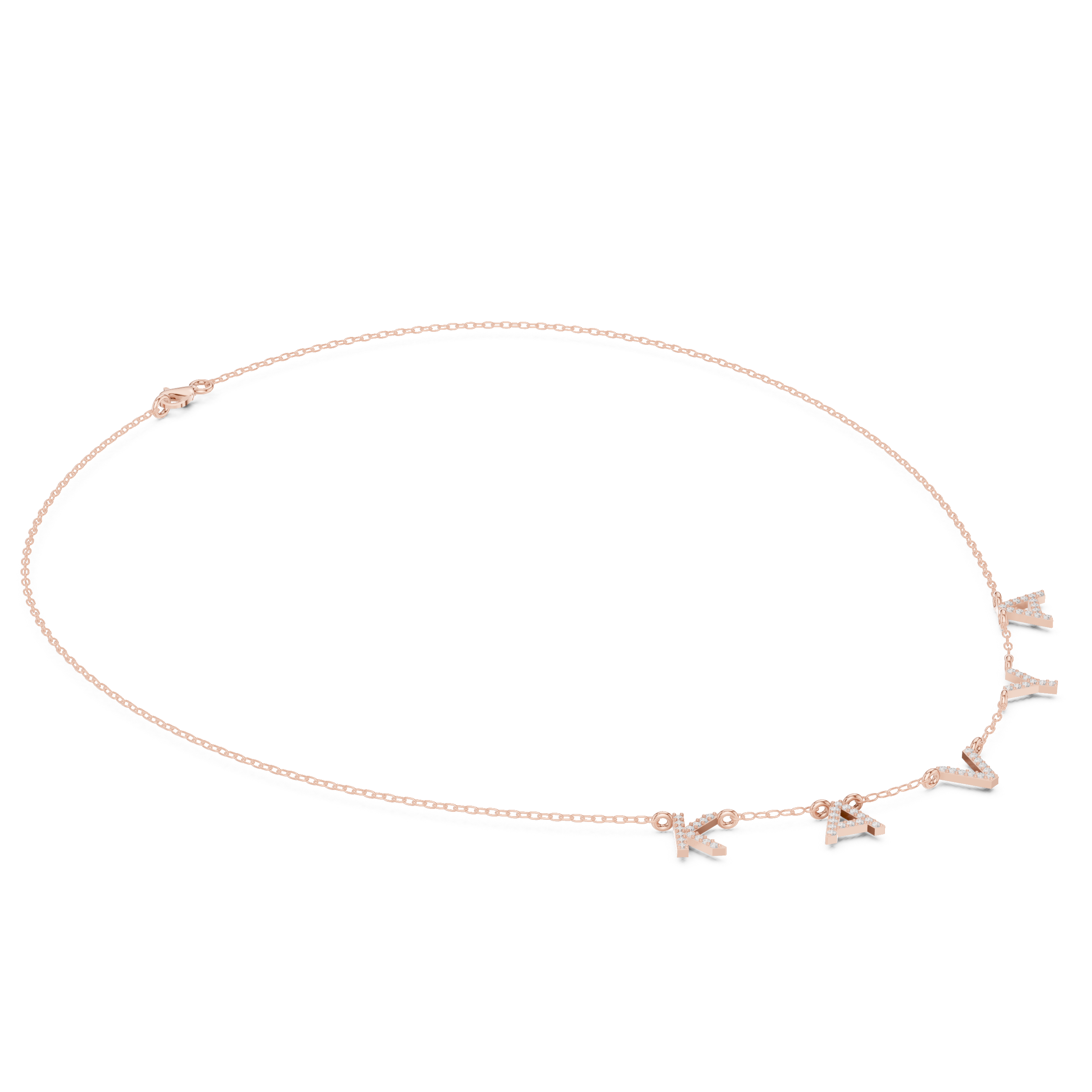Geometric V Motif Diamond Necklace – Minimal Modern Elegance