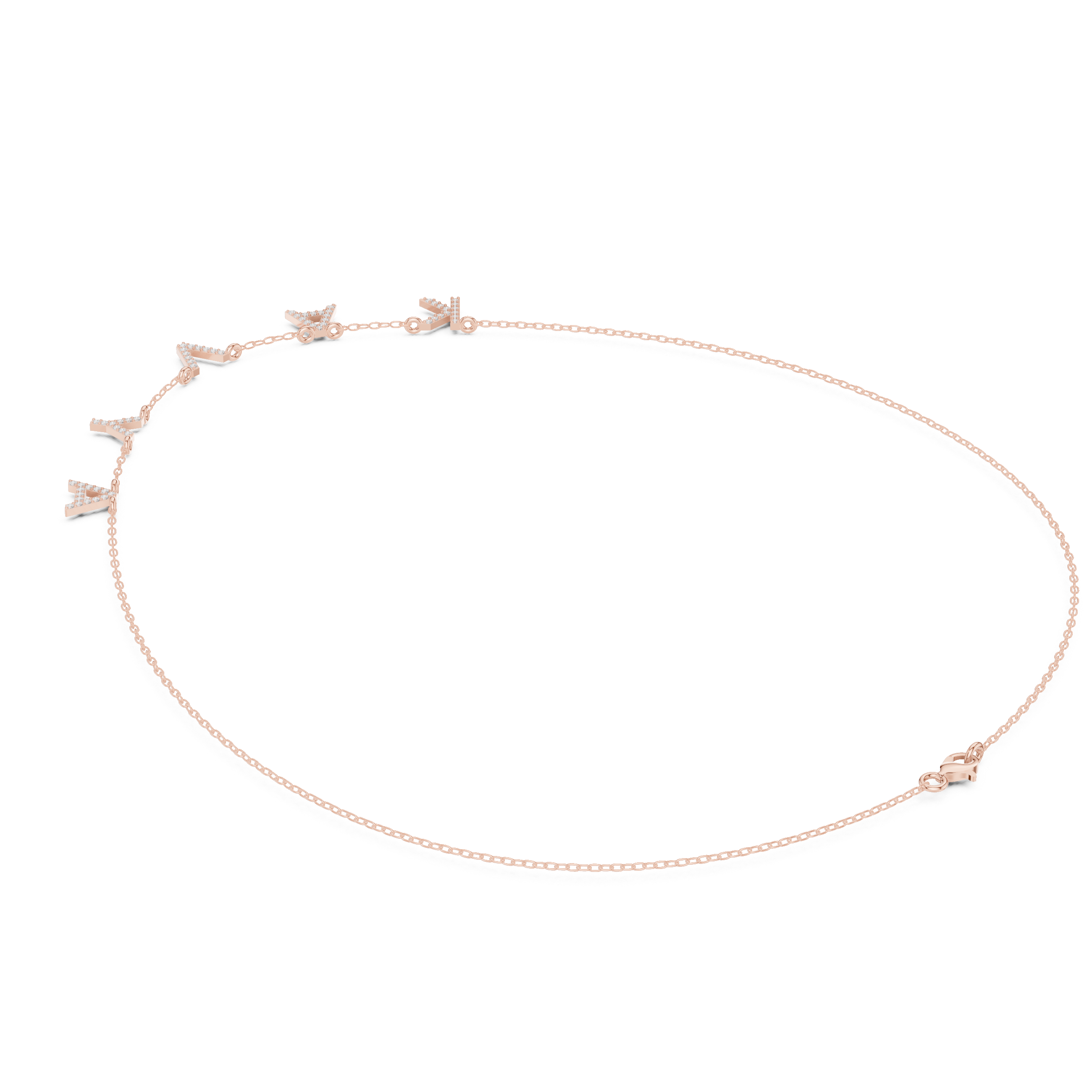 Geometric V Motif Diamond Necklace – Minimal Modern Elegance