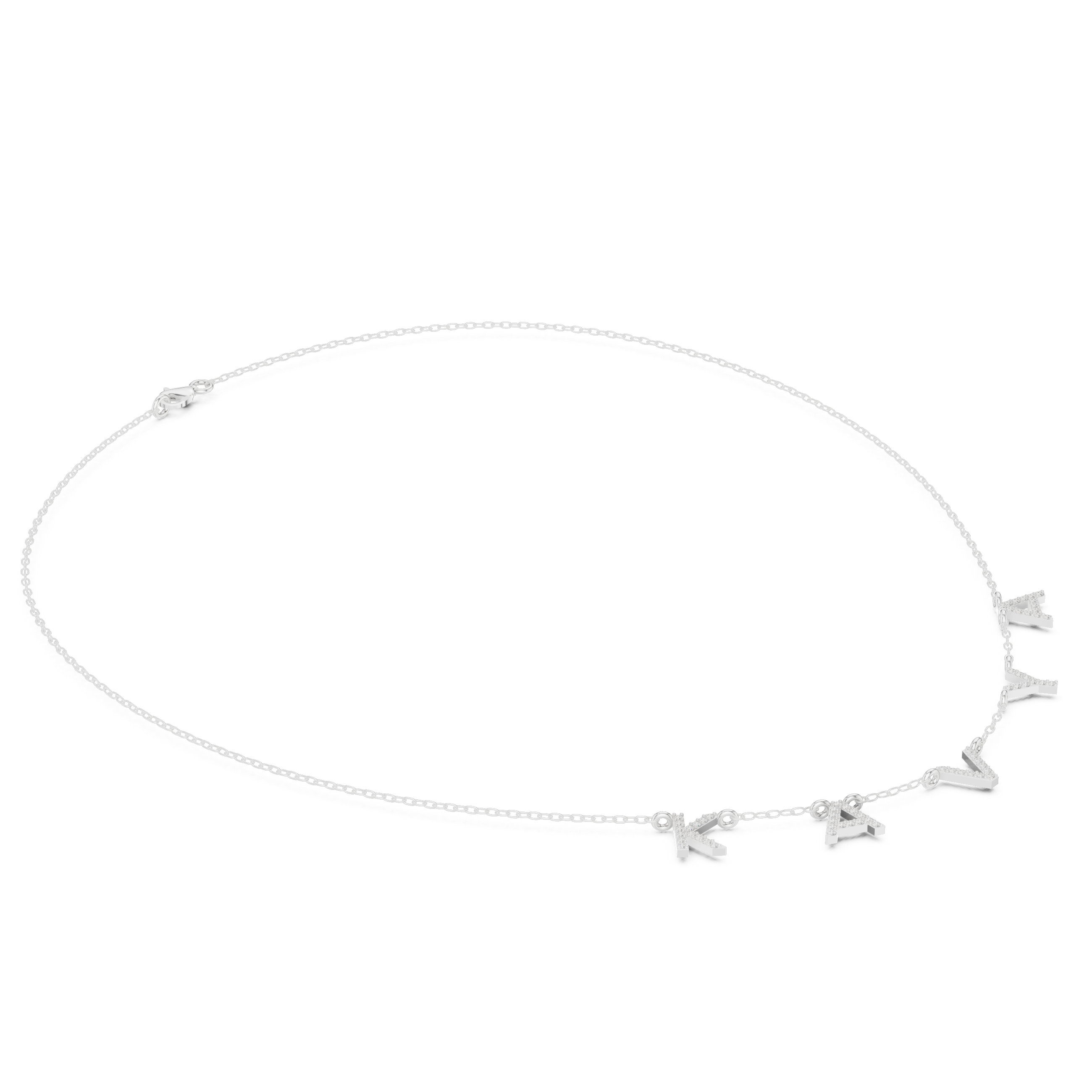 Geometric V Motif Diamond Necklace – Minimal Modern Elegance