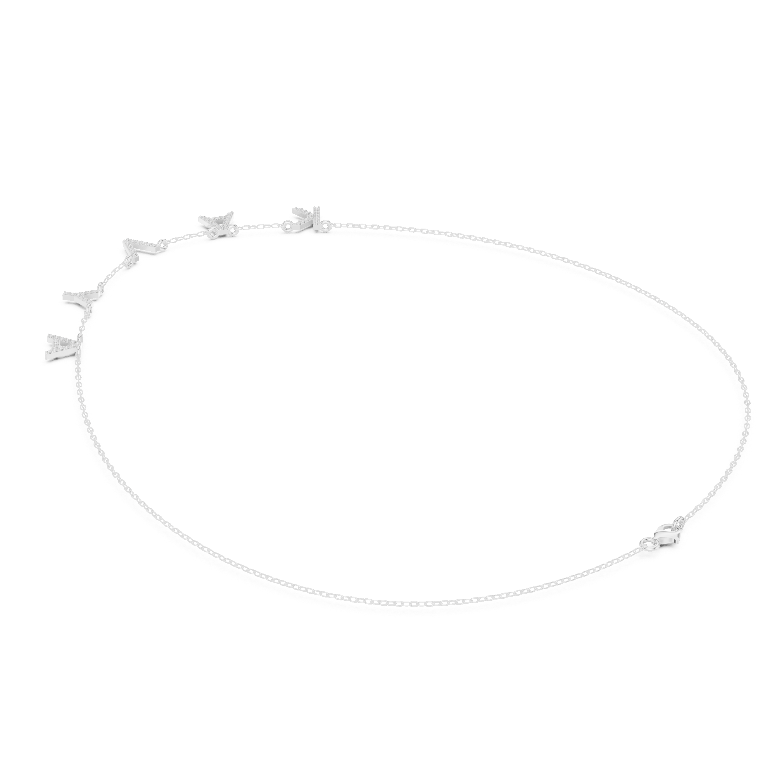 Geometric V Motif Diamond Necklace – Minimal Modern Elegance
