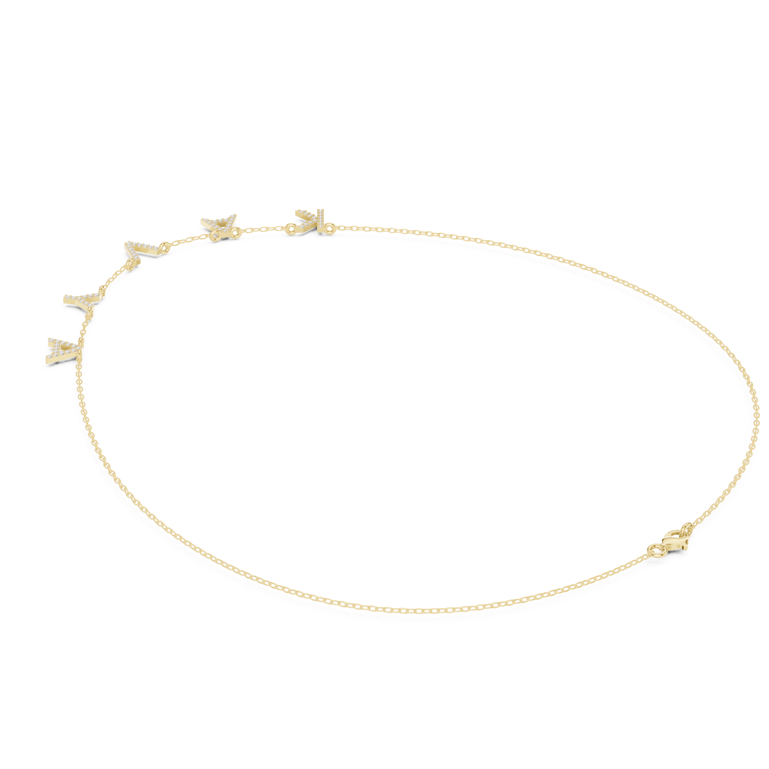 Geometric V Motif Diamond Necklace – Minimal Modern Elegance