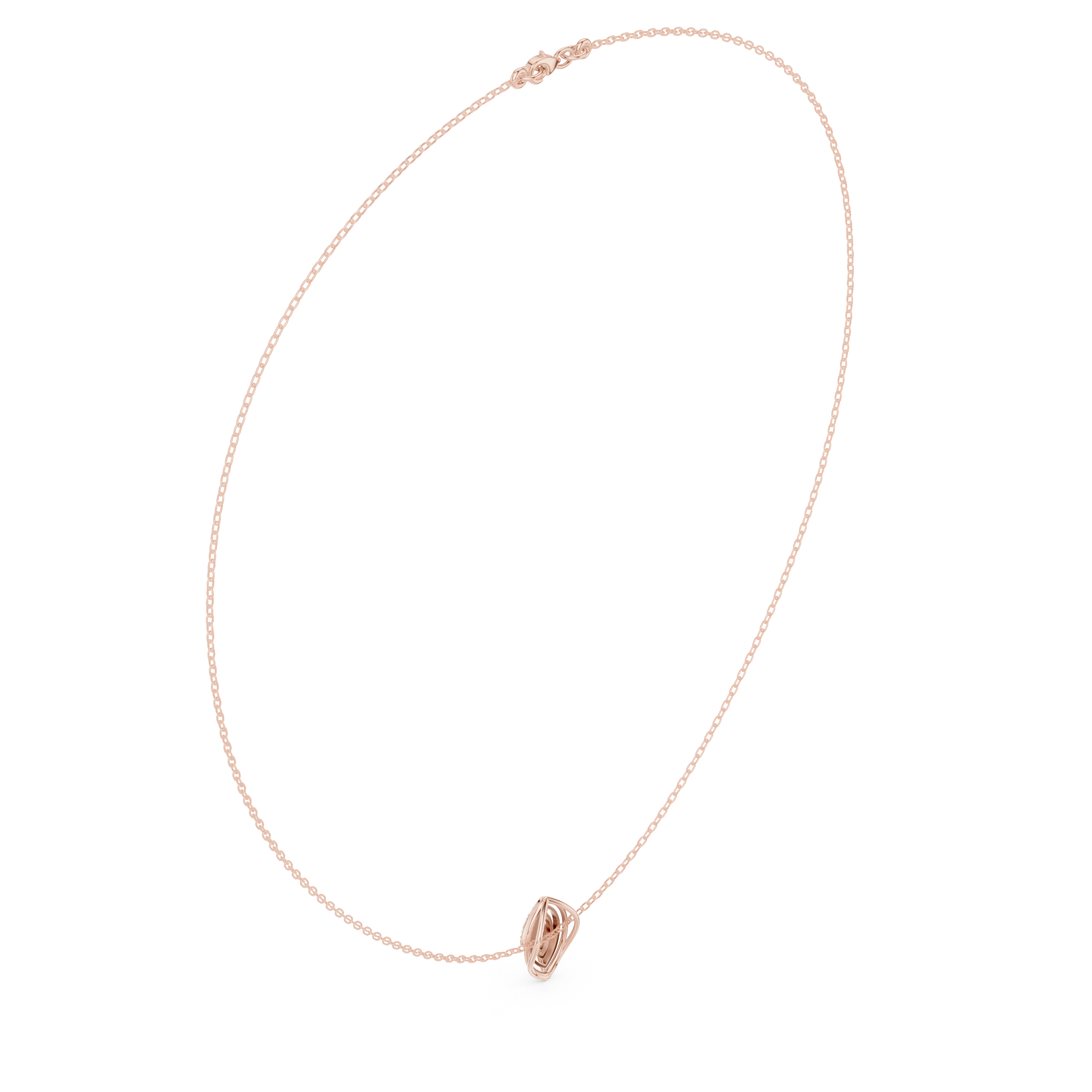Leaf Inspired Diamond Pendant Necklace